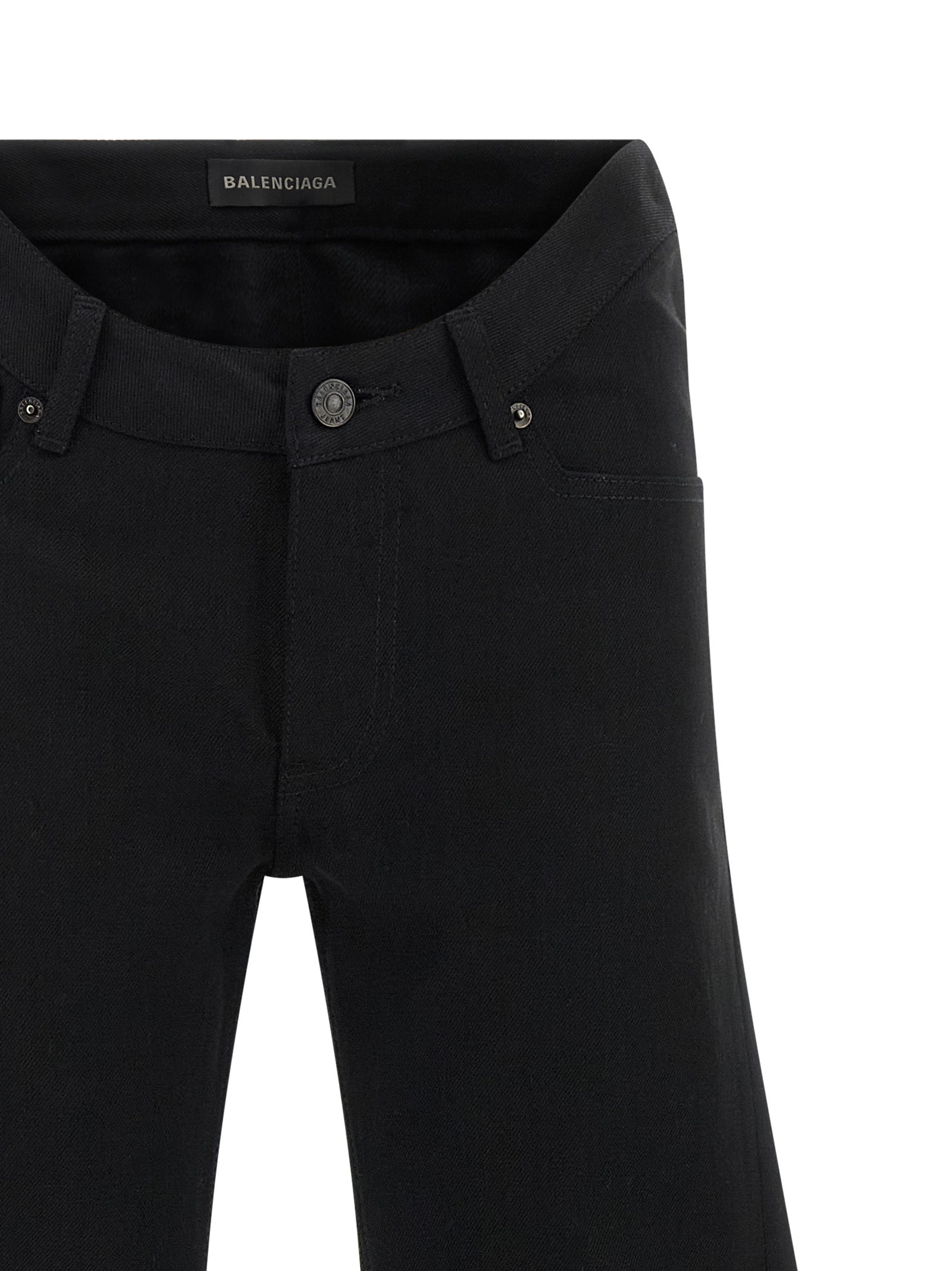 Balenciaga Schwarze Baumwoll-Schlagjeans