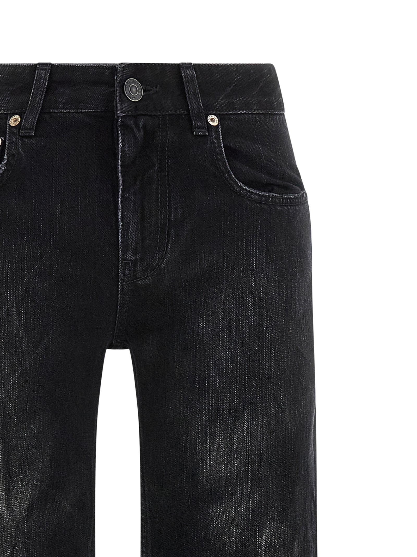 Balenciaga Schwarze Baumwoll-Schlagjeans