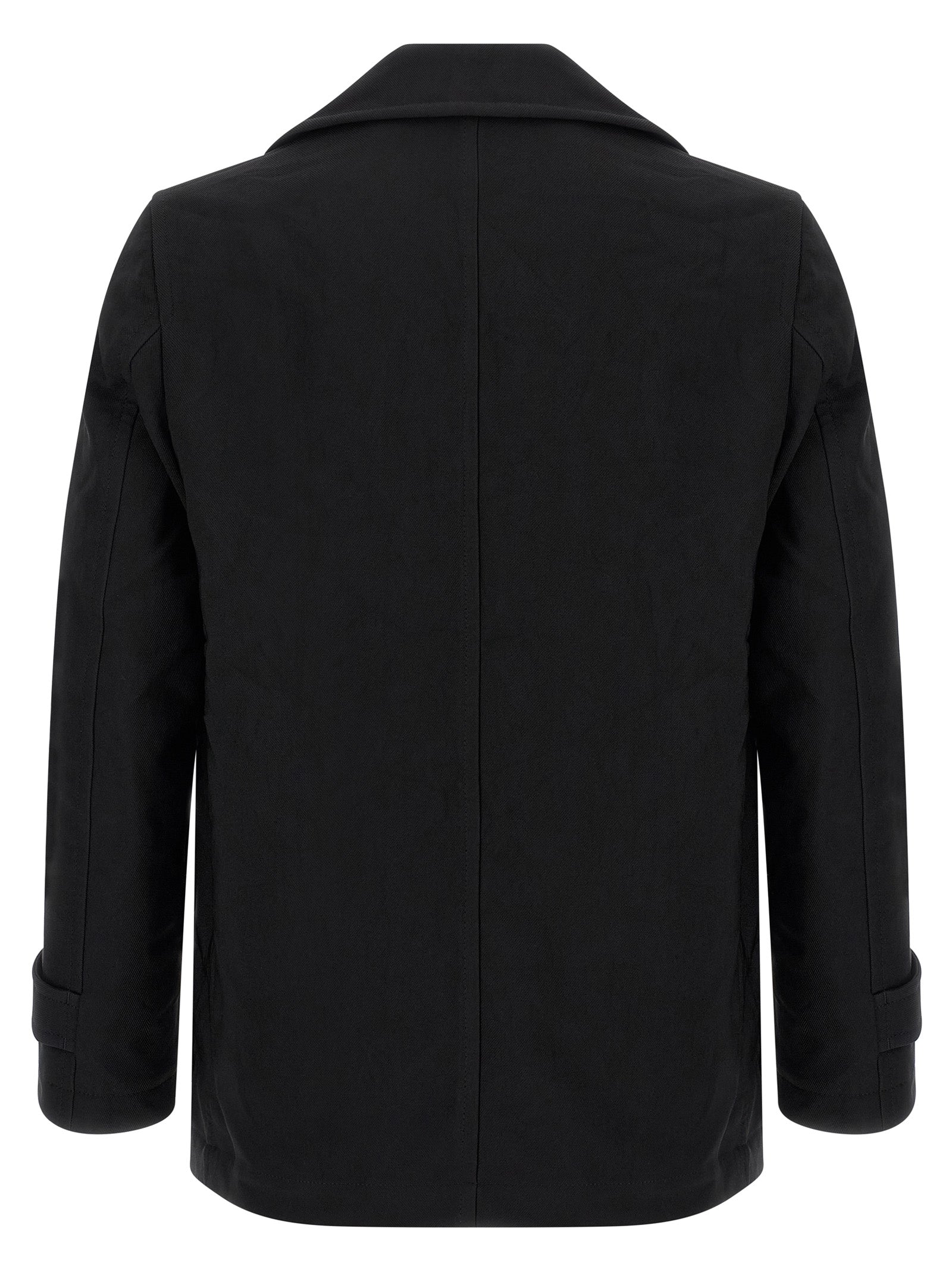 Comme Des Garçons Schwarzer Polyester-Mantel