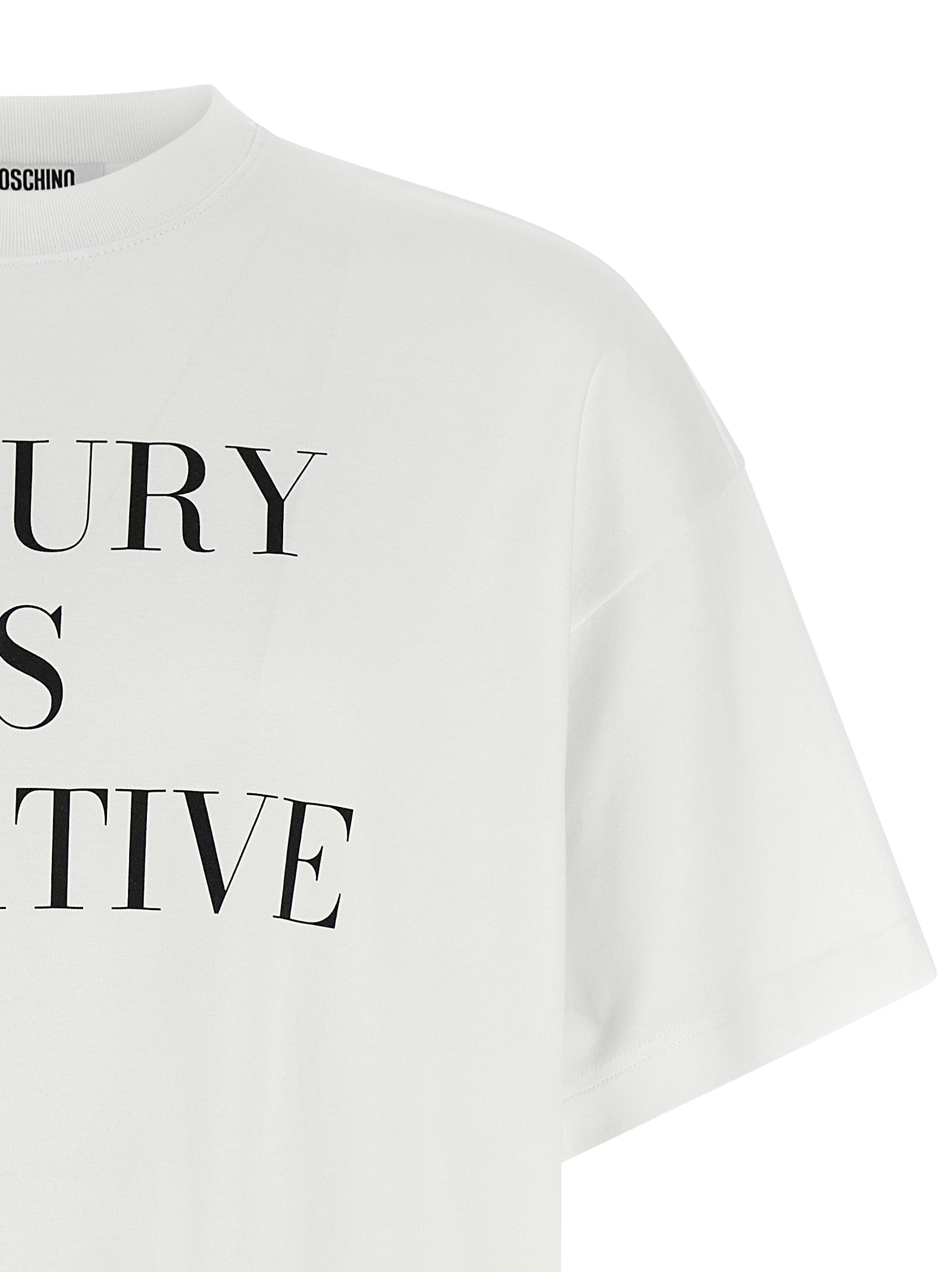 Moschino Weißes Baumwoll-T-Shirt