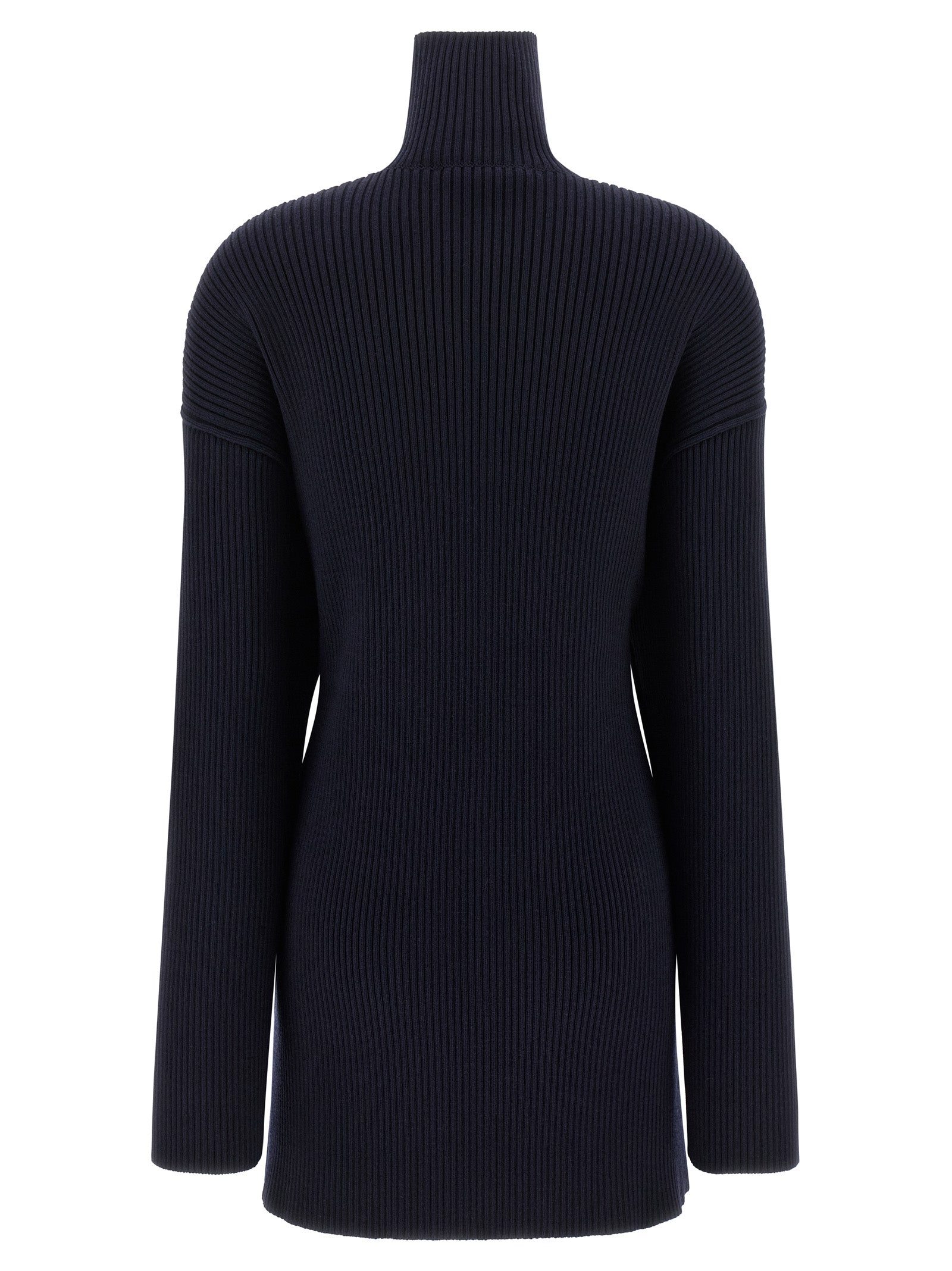 Balenciaga Kurzes blaues Wollkleid