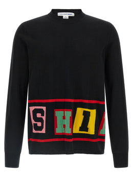 Comme Des Garçons Schwarzer Cardigan aus Acetat
