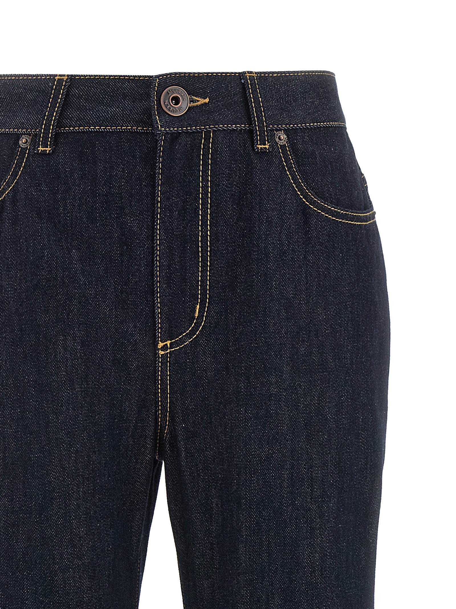Alexander McQueen Blaue Baumwoll-Jeans mit ausgestelltem Bein