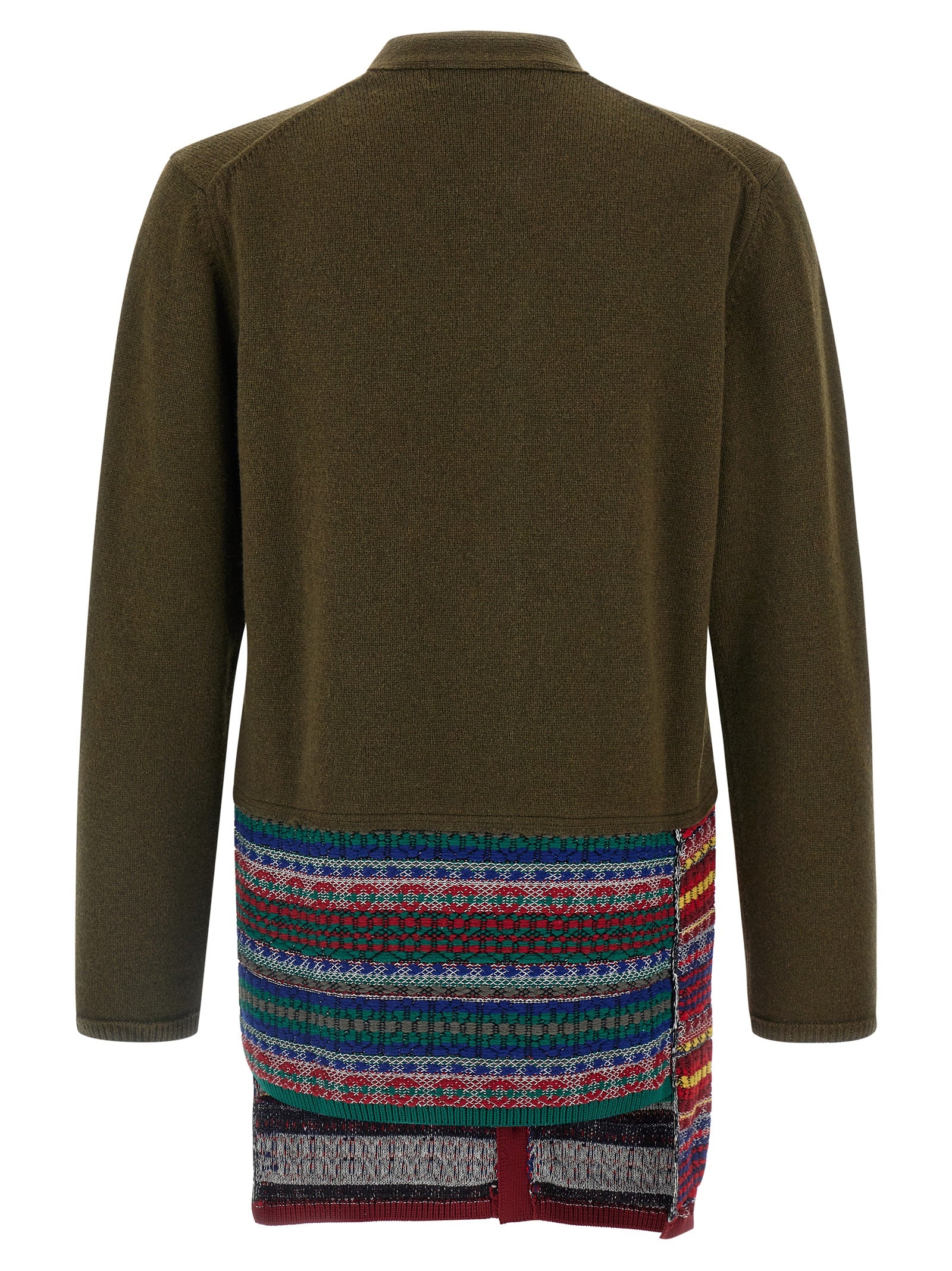 Comme Des Garçons Zweifarbige Wollstrickjacke