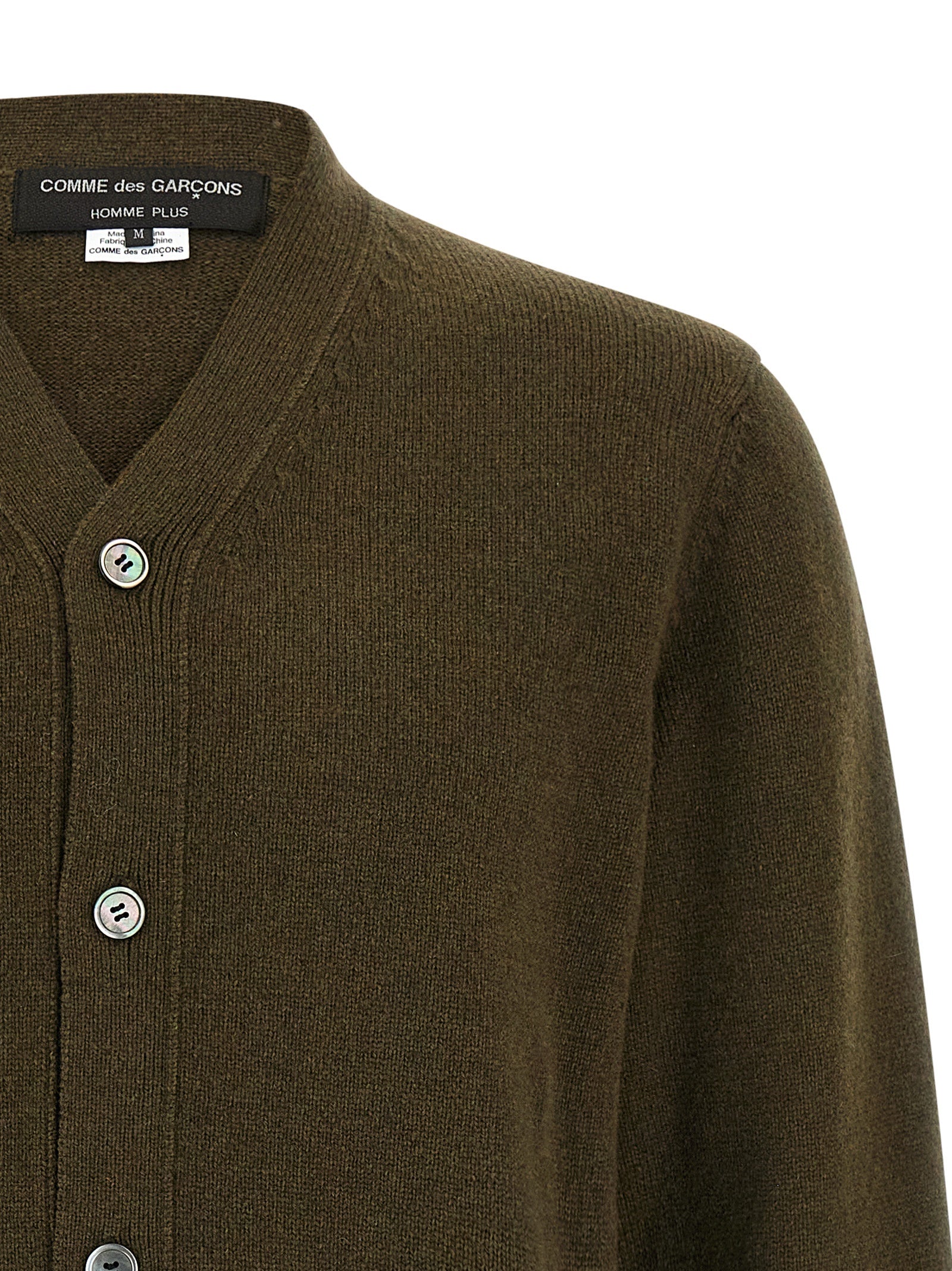 Comme Des Garçons Zweifarbige Wollstrickjacke