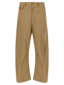 Comme Des Garçons Beige Cotton Casual Pants
