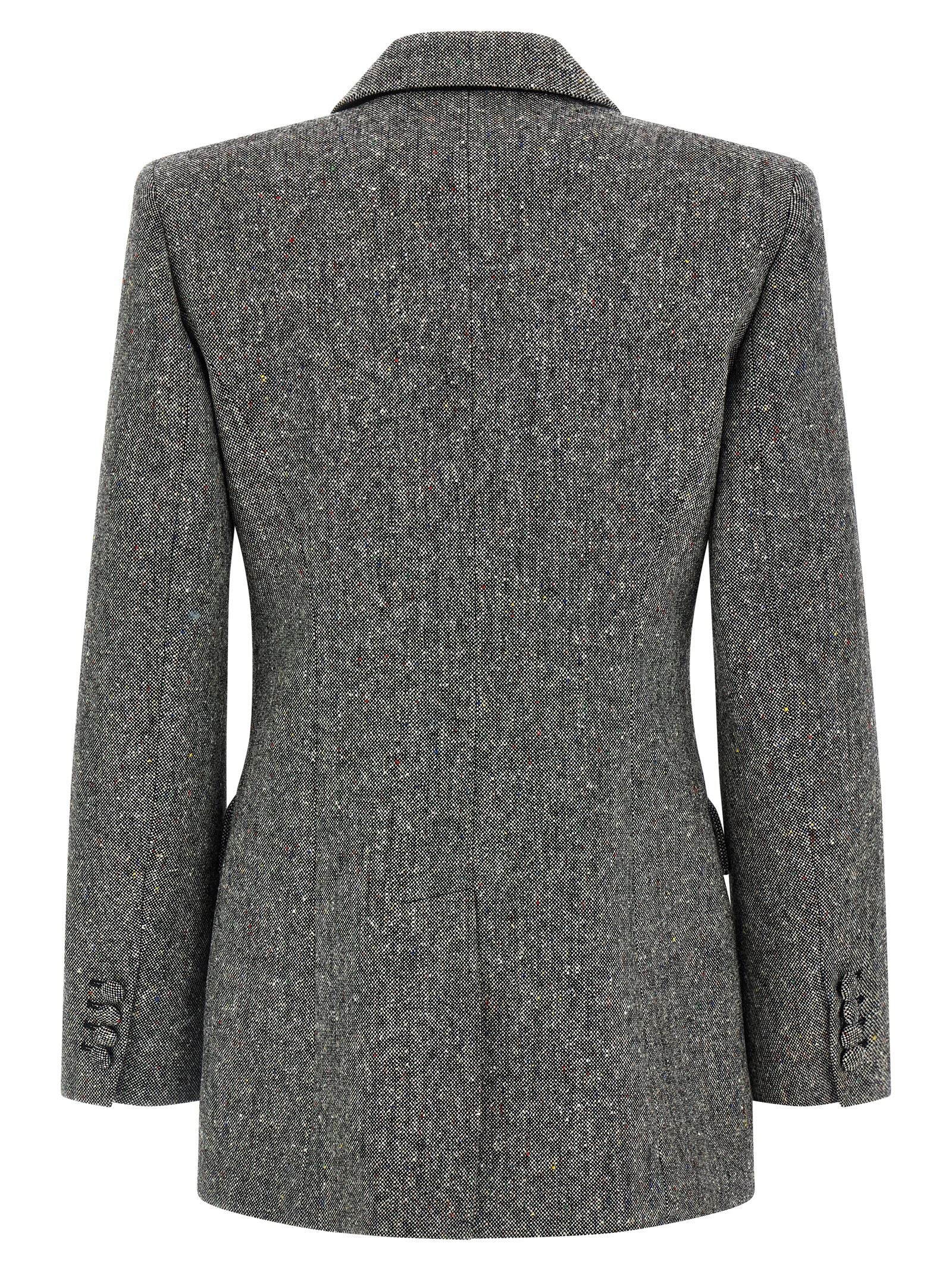 Valentino Garavani Grauer Blazer aus reiner Schurwolle