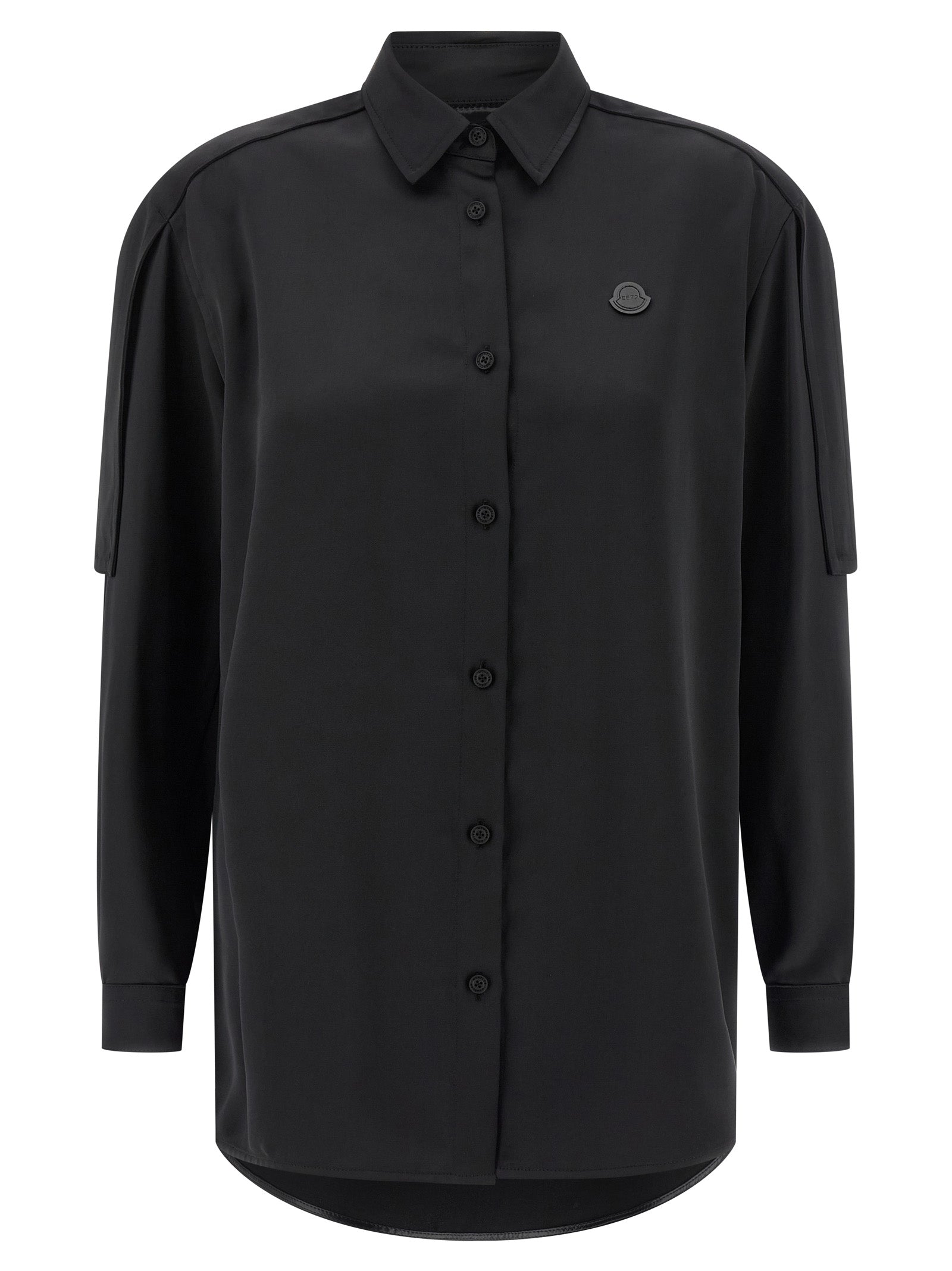 MONCLER GENIUS Schwarze Bluse aus Polyester