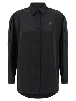MONCLER GENIUS Schwarze Bluse aus Polyester