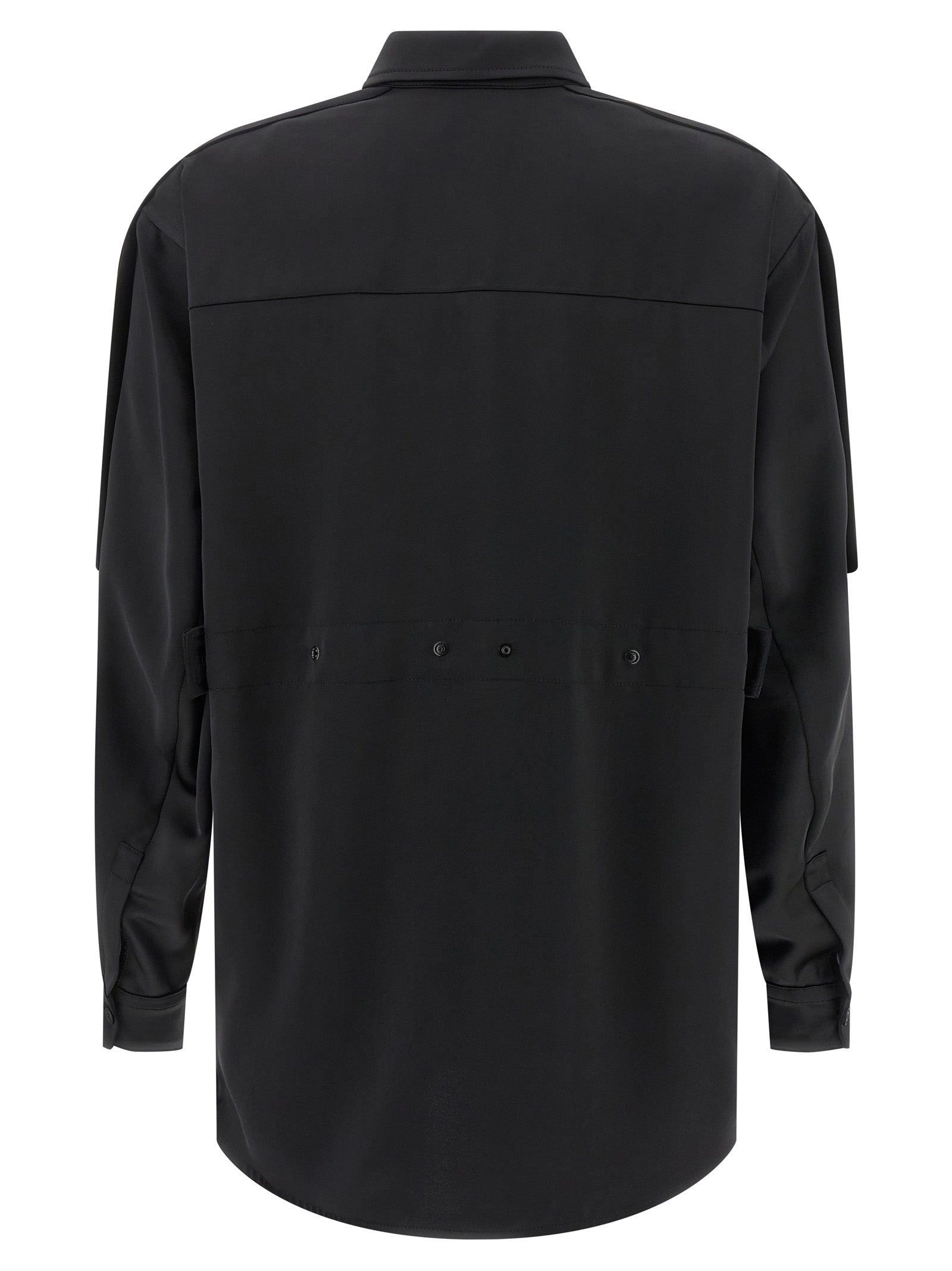 MONCLER GENIUS Schwarze Bluse aus Polyester