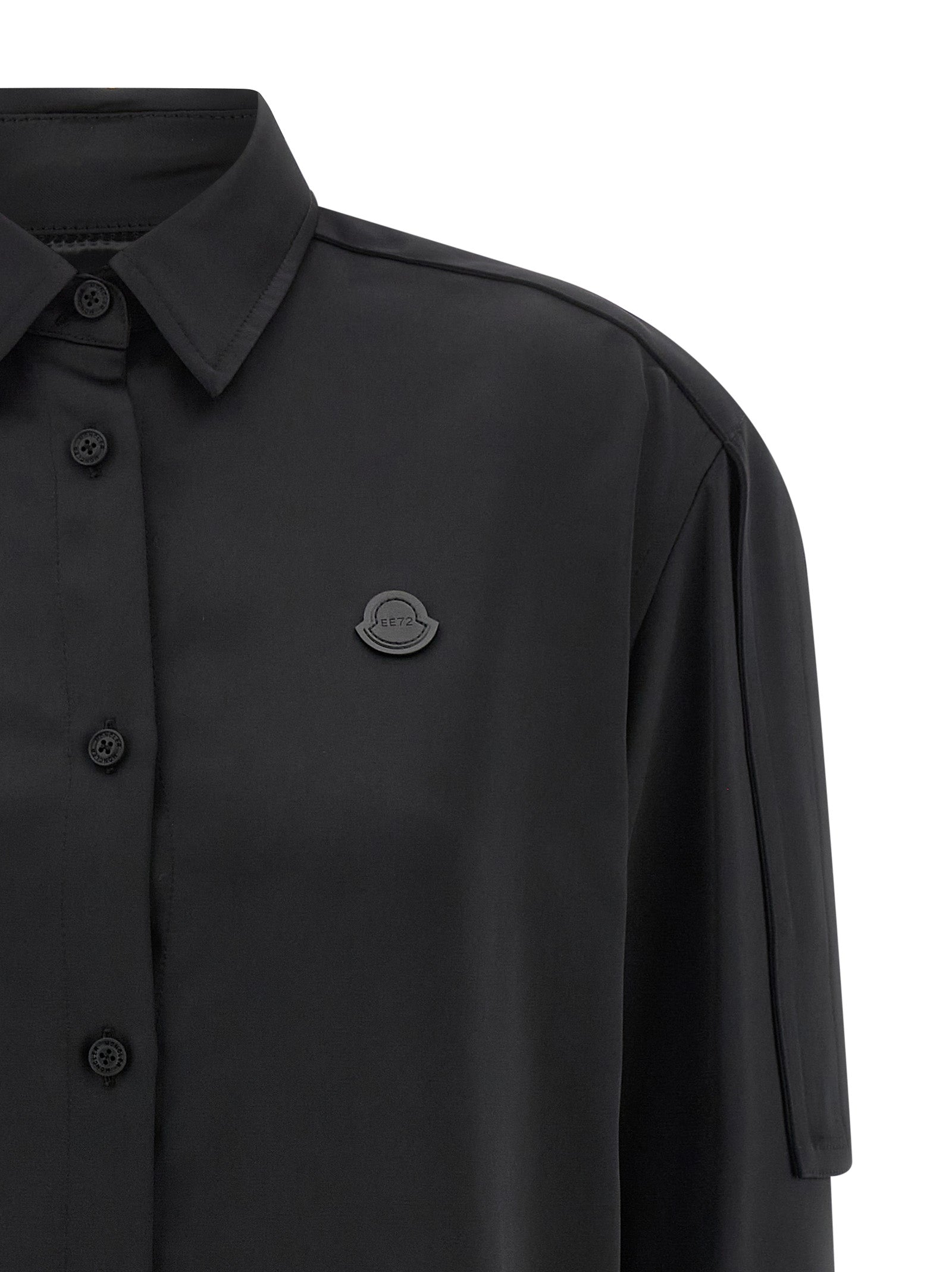 MONCLER GENIUS Schwarze Bluse aus Polyester