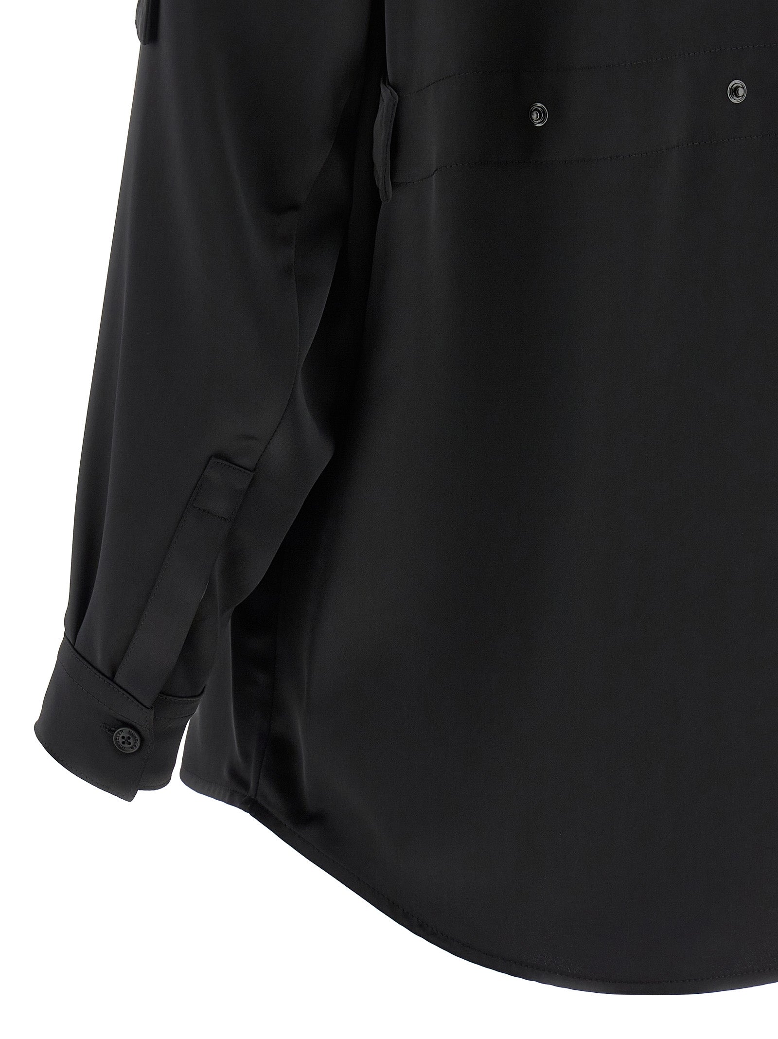 MONCLER GENIUS Schwarze Bluse aus Polyester
