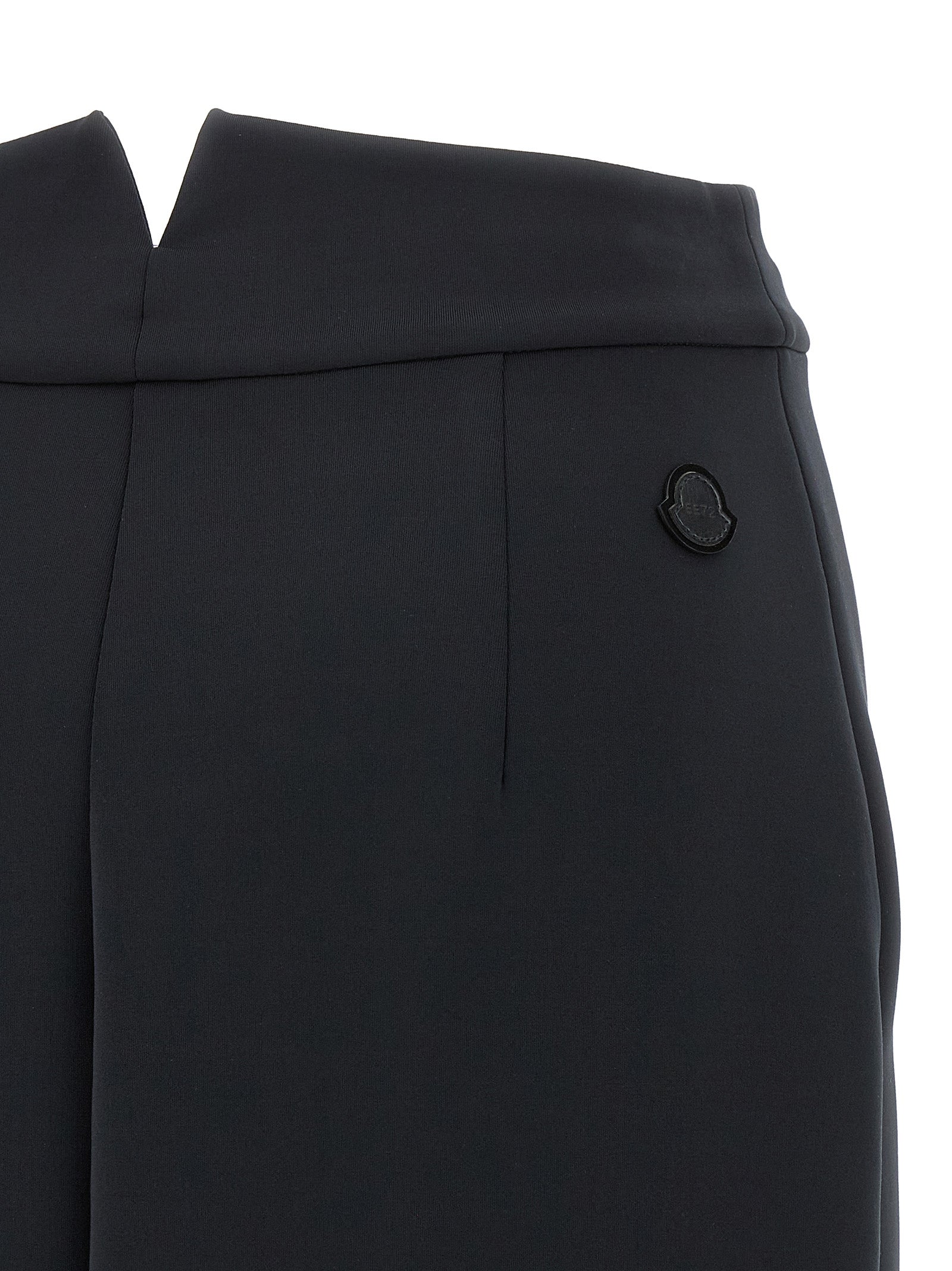 MONCLER GENIUS Schwarzer Midirock aus Polyester