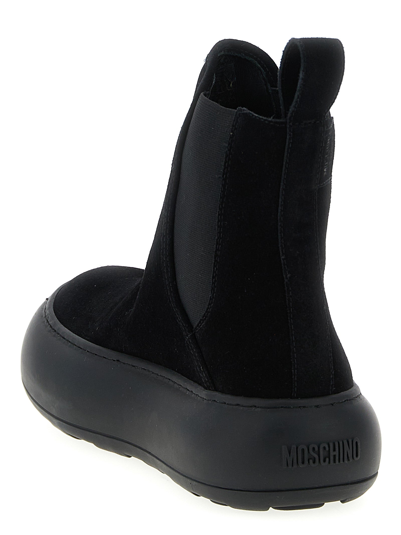 Moschino Schwarze Chelsea Boots aus Kalbsleder