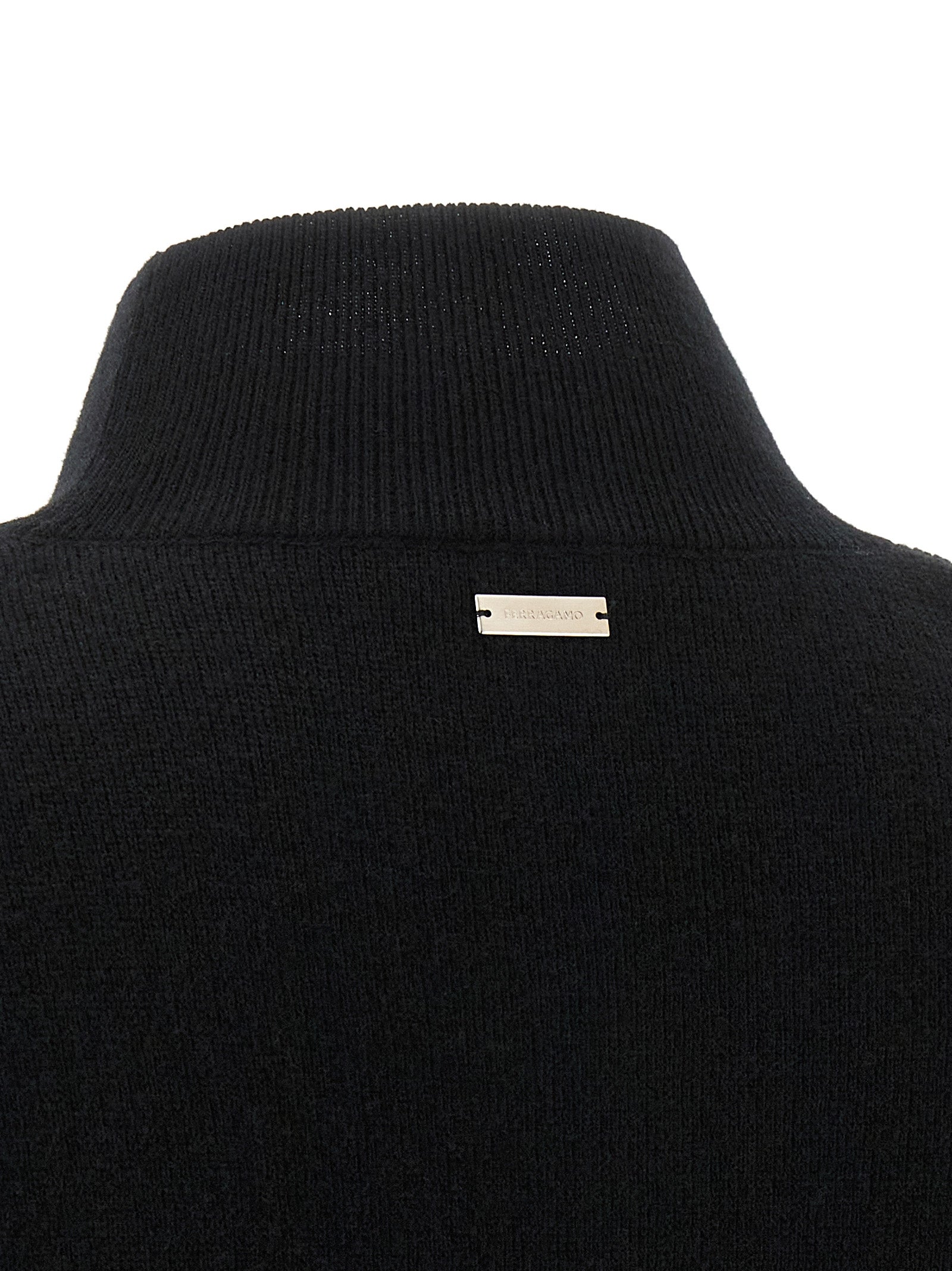 Ferragamo Schwarzer Cardigan aus Schurwolle