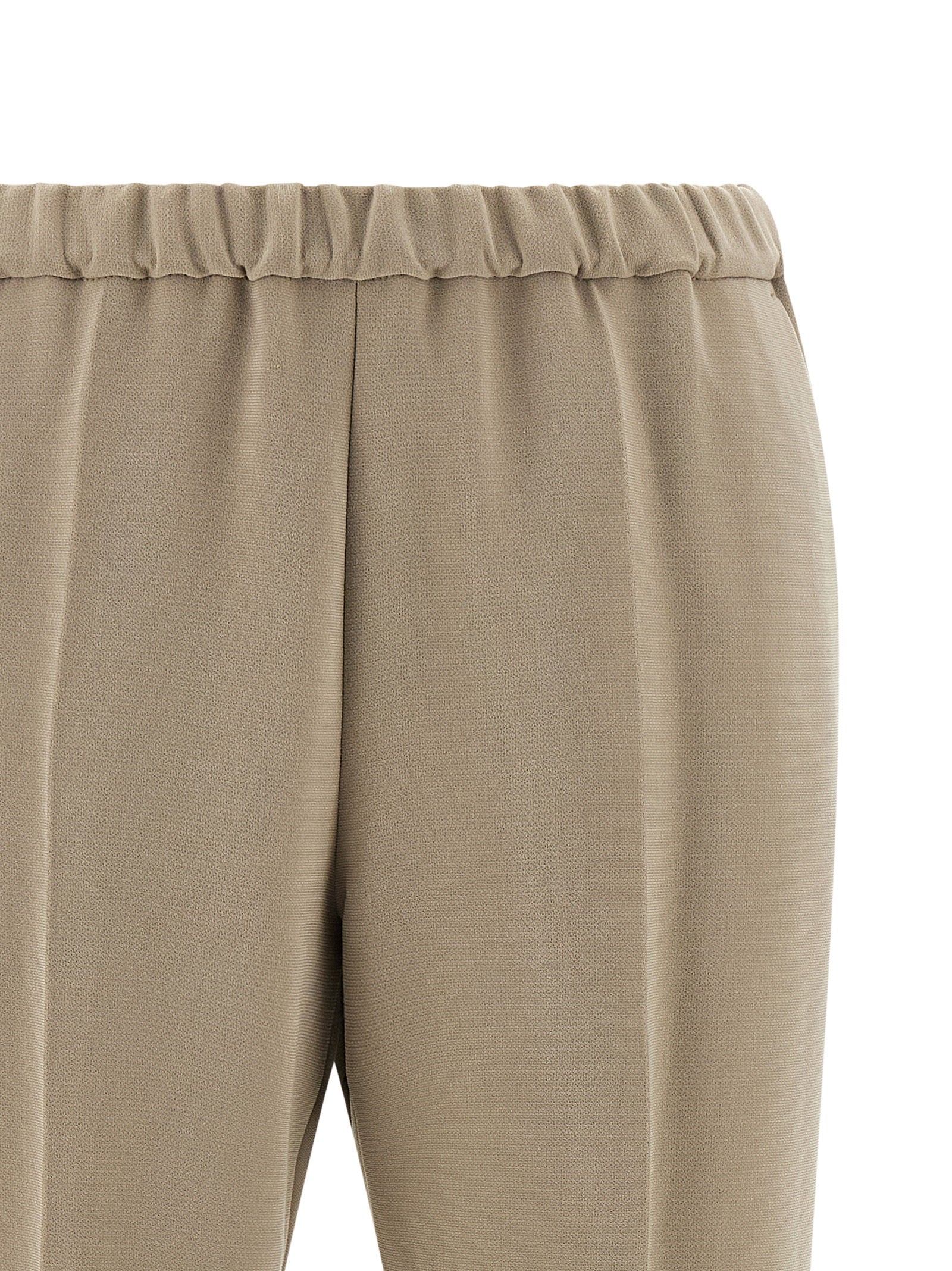 Alberto Biani Beige Triacetat Freizeithose