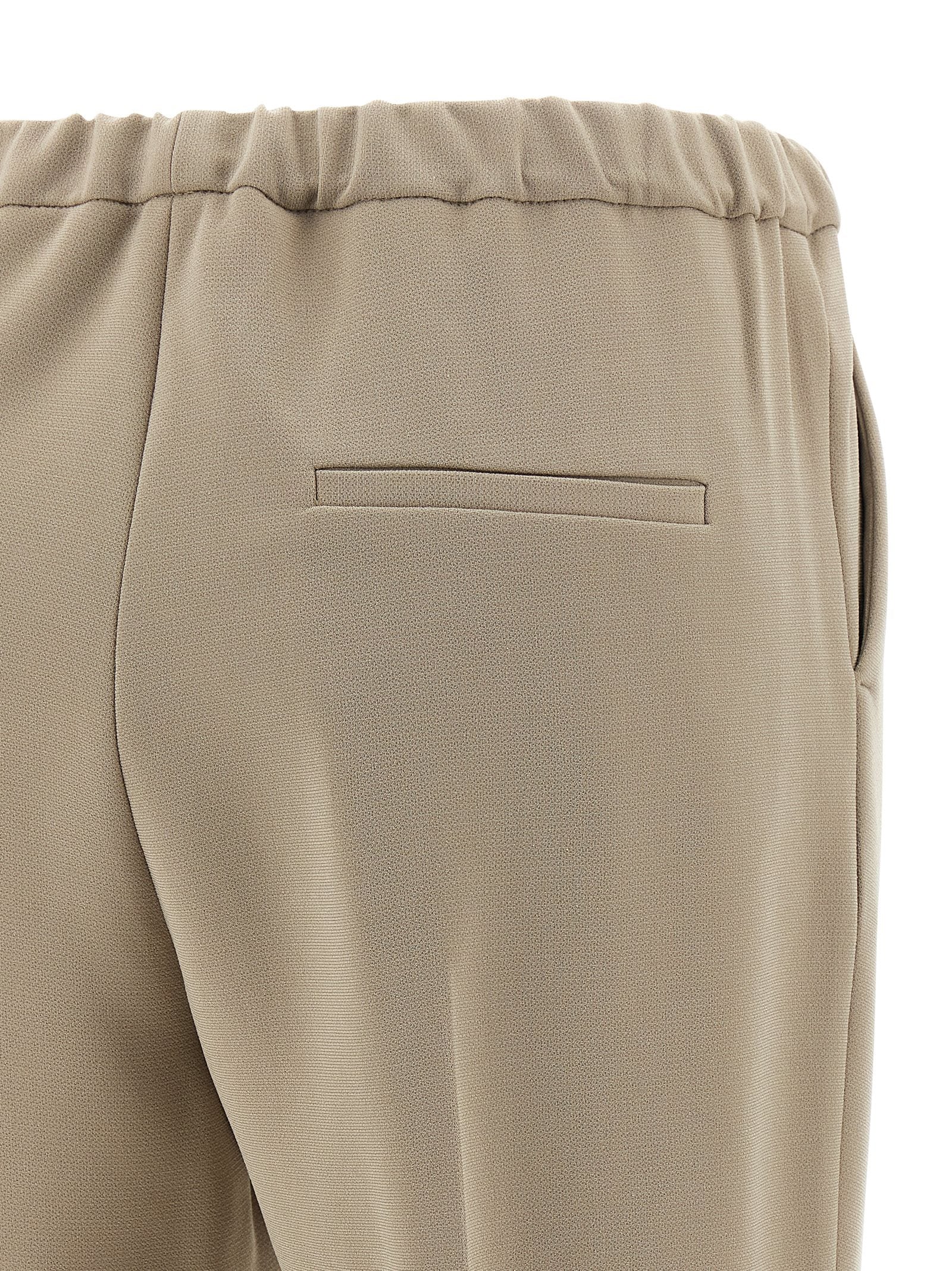 Alberto Biani Beige Triacetat Freizeithose