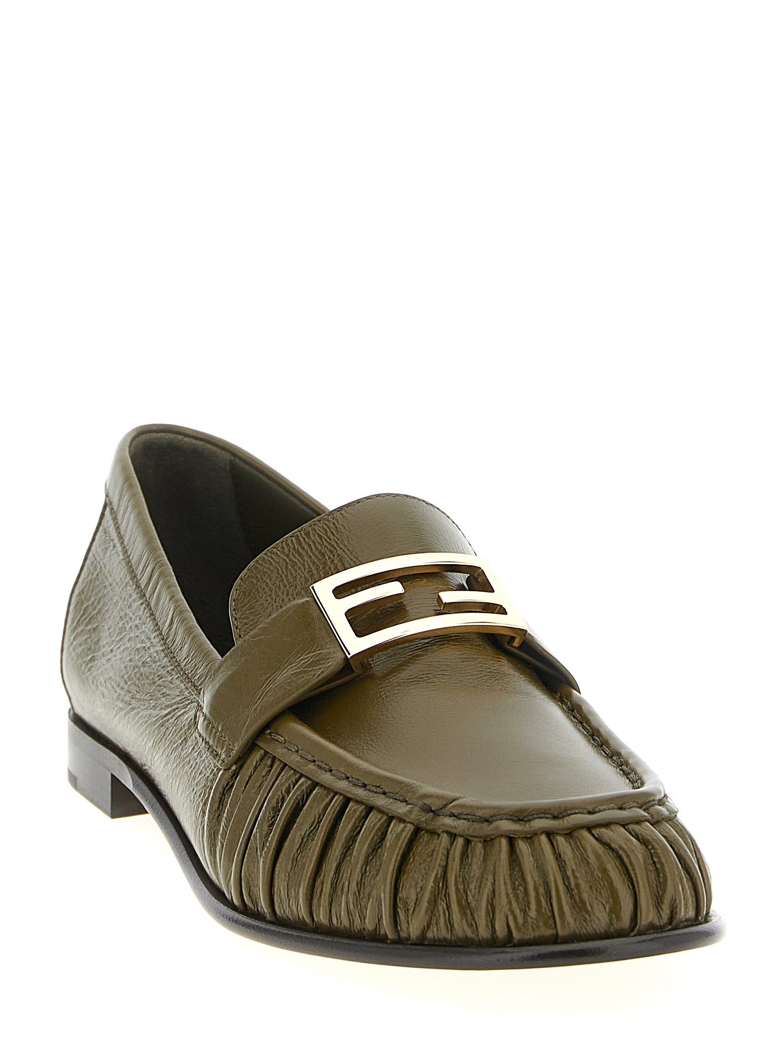 Fendi Bicolor Lammleder Loafer zum Hineinschlüpfen