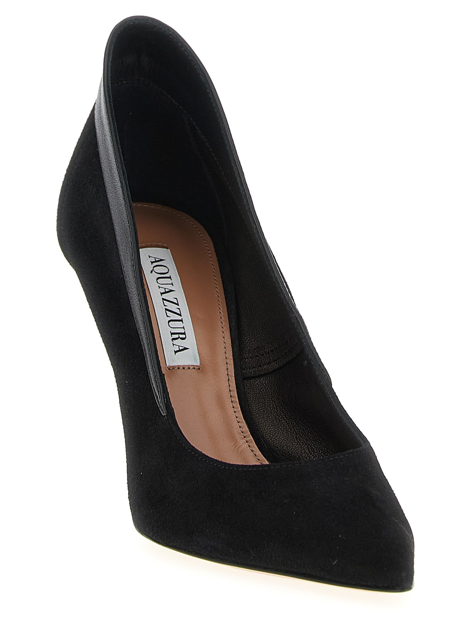 Aquazzura Schwarze Pumps aus Ziegenleder mit hohem Absatz