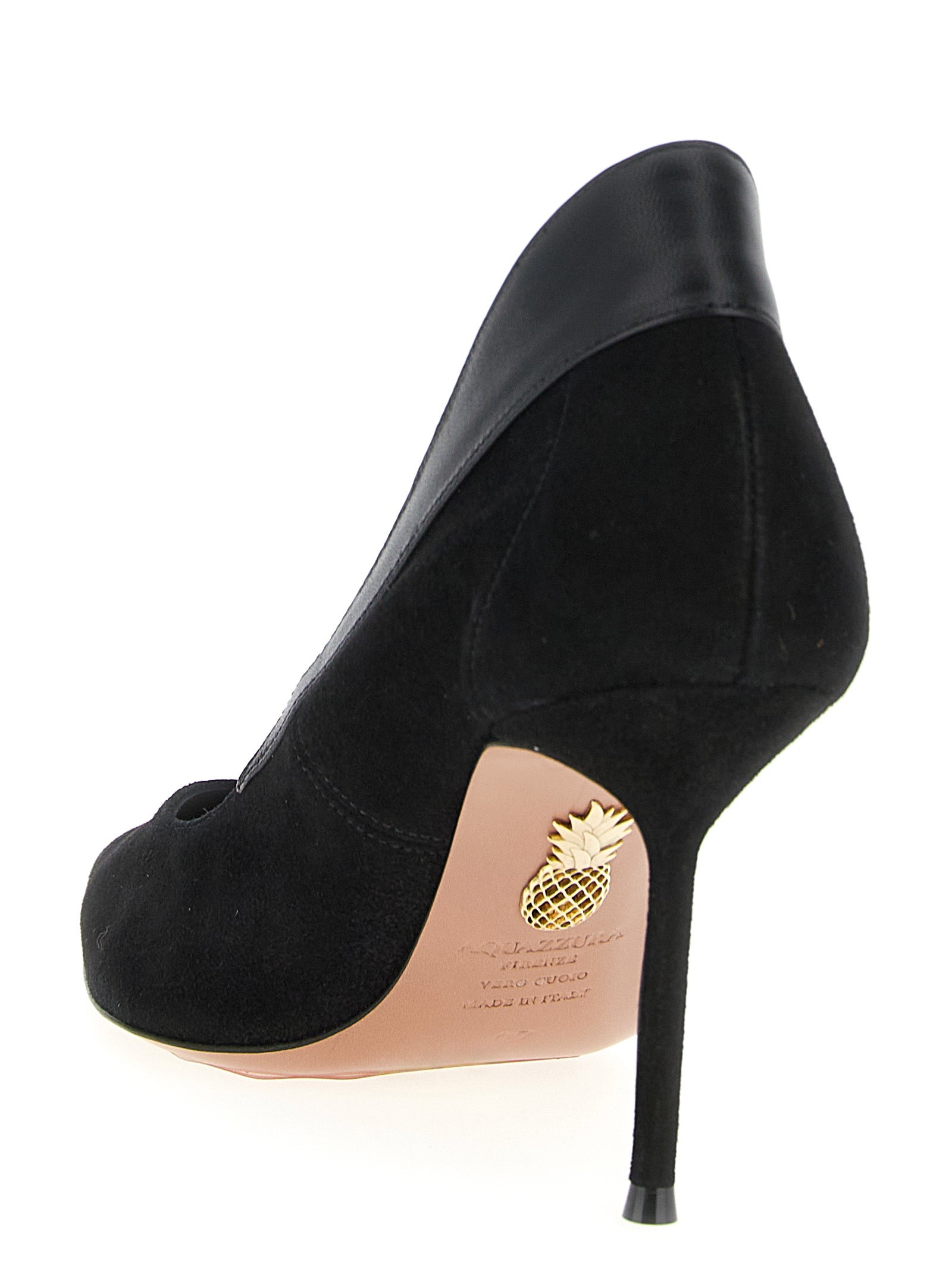 Aquazzura Schwarze Pumps aus Ziegenleder mit hohem Absatz