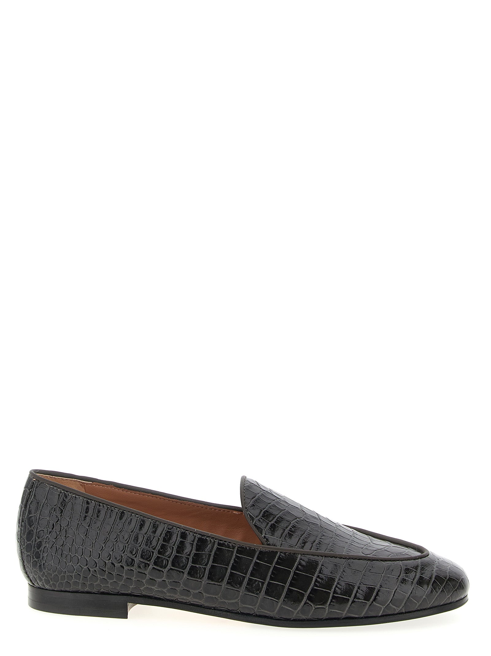 Aquazzura Schwarze Loafer aus Kalbsleder zum Hineinschlüpfen