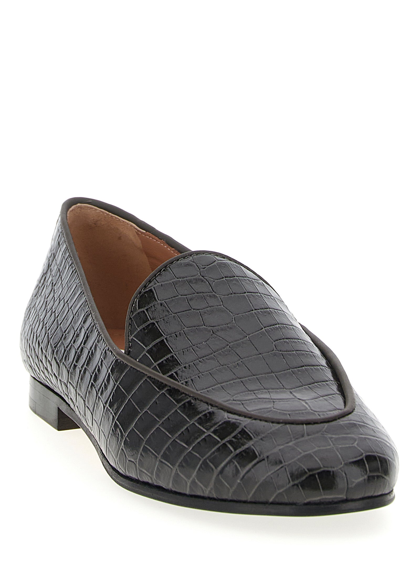 Aquazzura Schwarze Loafer aus Kalbsleder zum Hineinschlüpfen