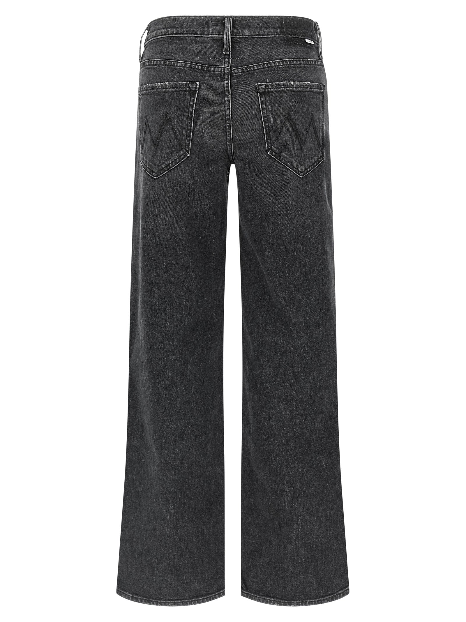 Mother Denim Schwarze Baumwoll-Jeans mit geradem Bein