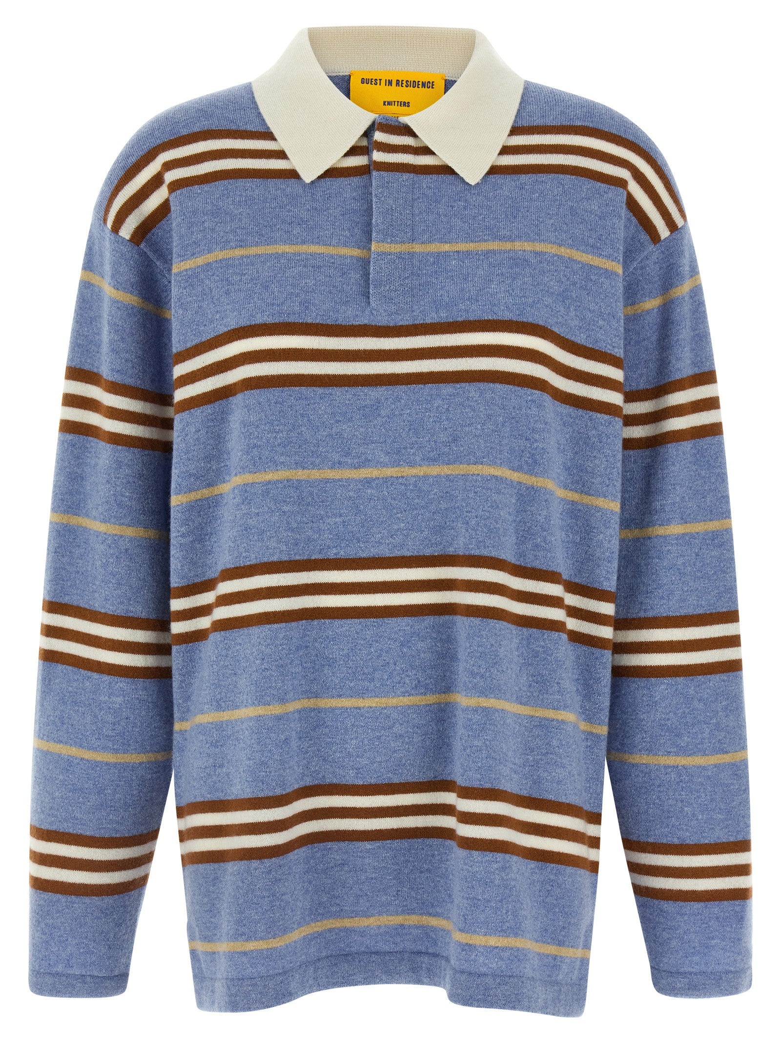 Guest in Residence Blaues Kaschmir-Poloshirt