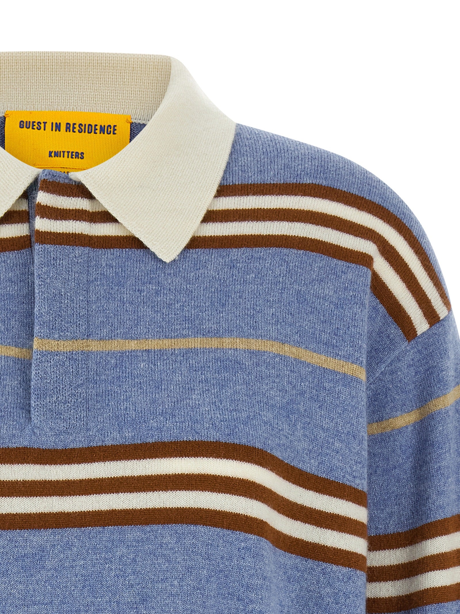 Guest in Residence Blaues Kaschmir-Poloshirt