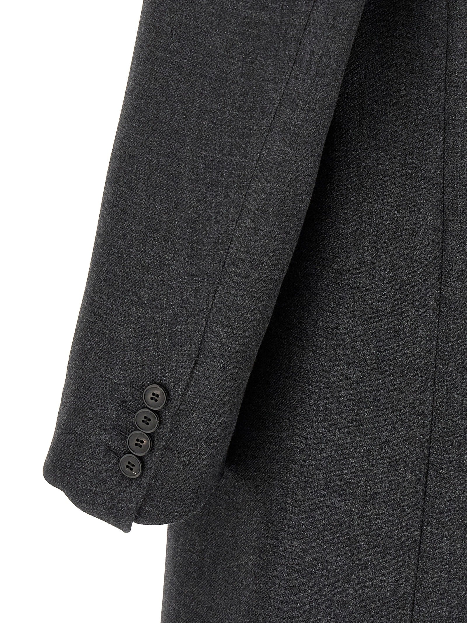Dries Van Noten Grauer Wollmantel