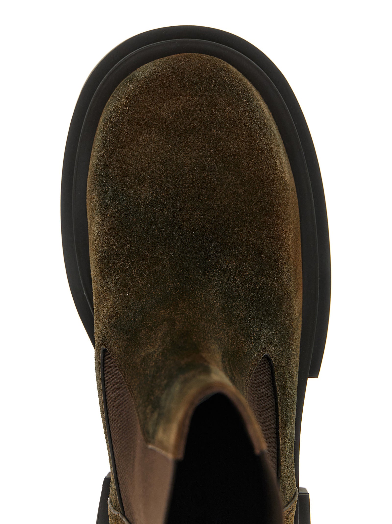 Rick Owens Chelsea Boots aus braunem Rindsleder