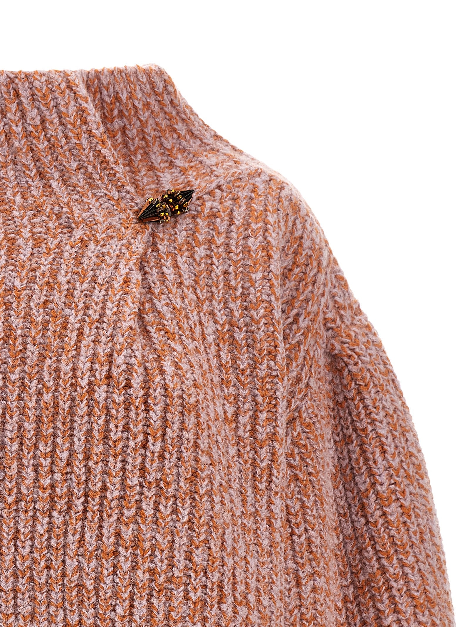 Dries Van Noten Mehrfarbige Wollstrickjacke