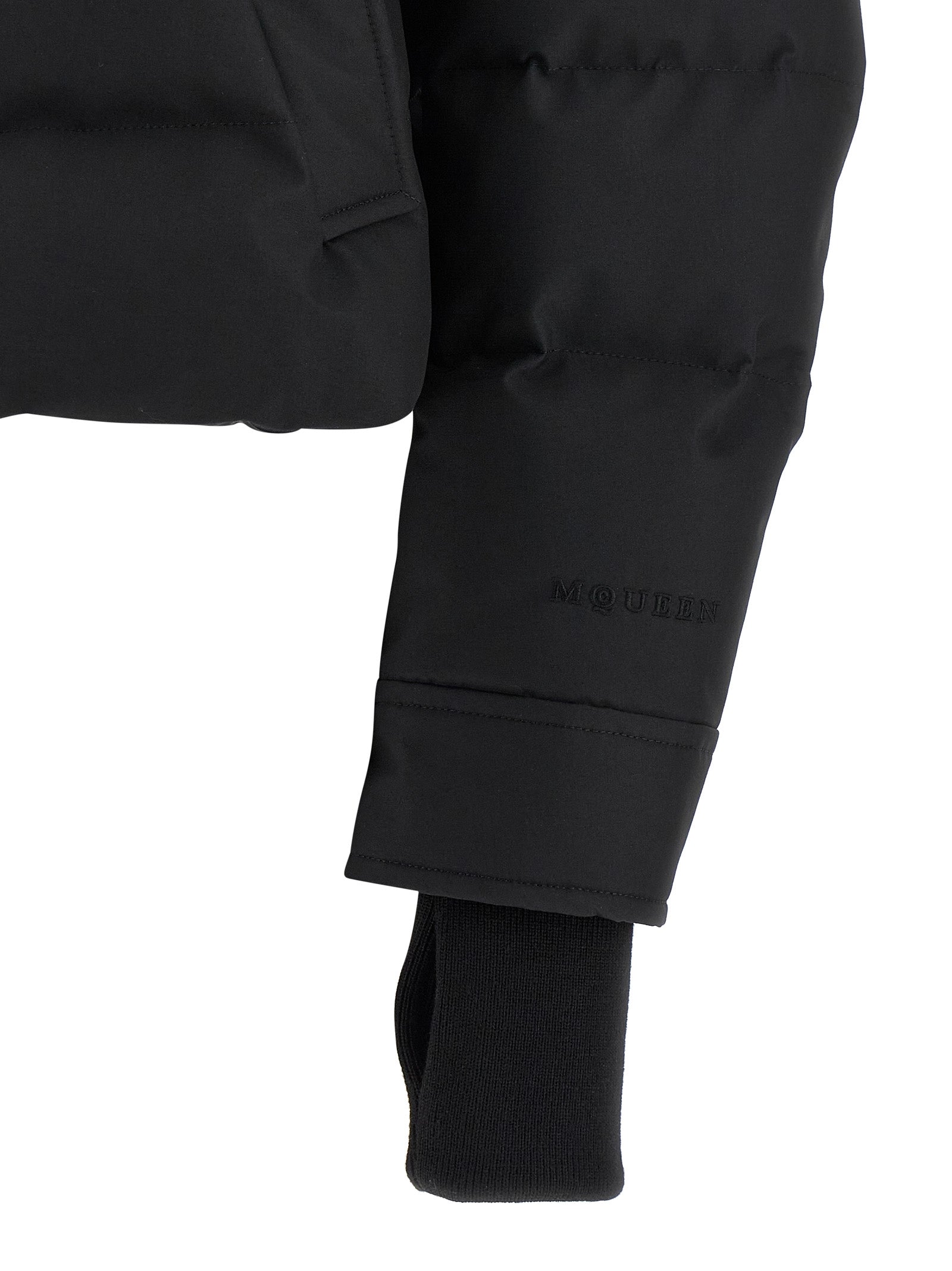 Alexander McQueen Schwarze Polyamidjacke