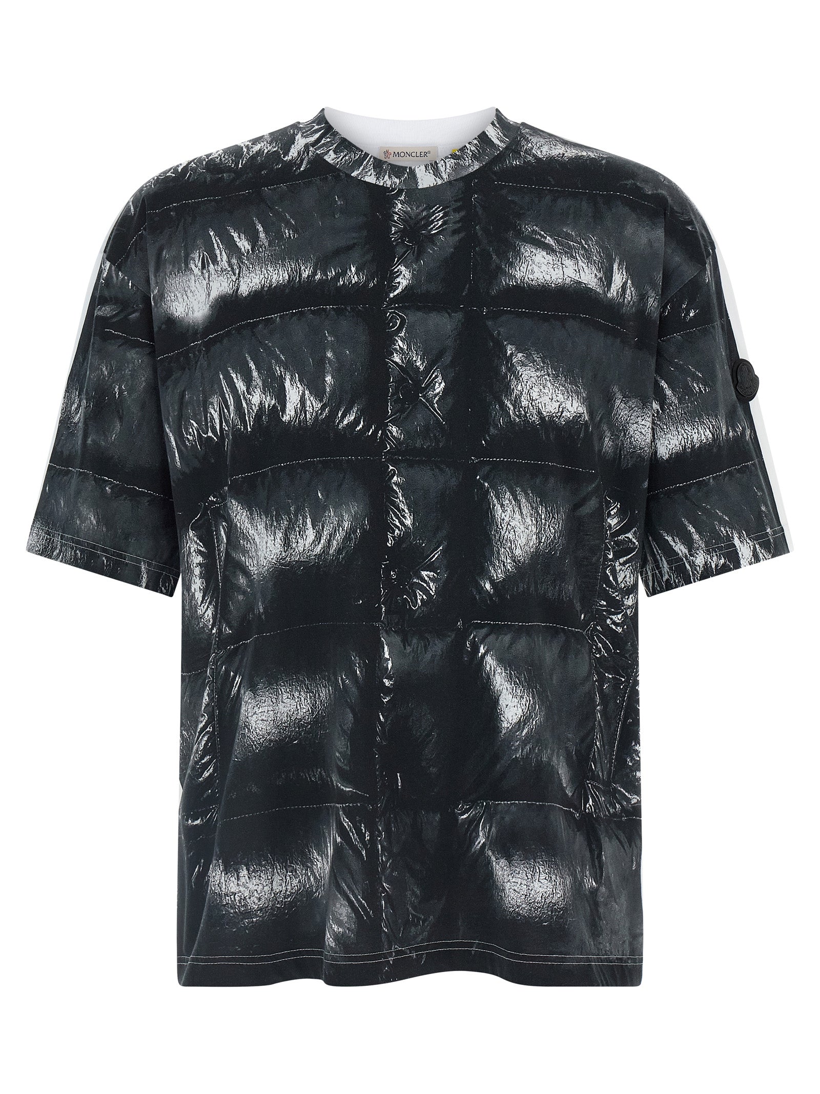 MONCLER GENIUS Schwarzes Baumwoll-T-Shirt