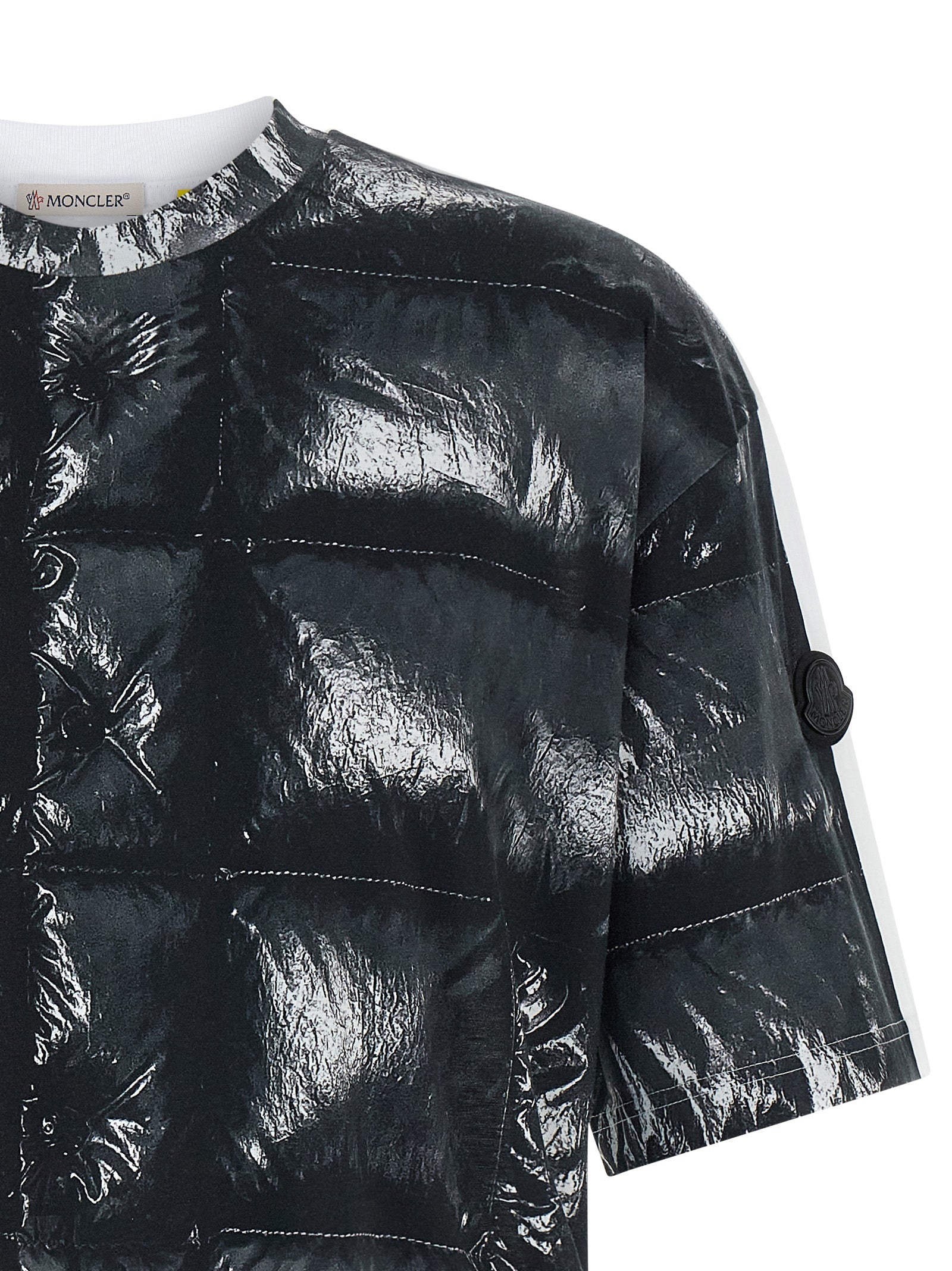MONCLER GENIUS Schwarzes Baumwoll-T-Shirt
