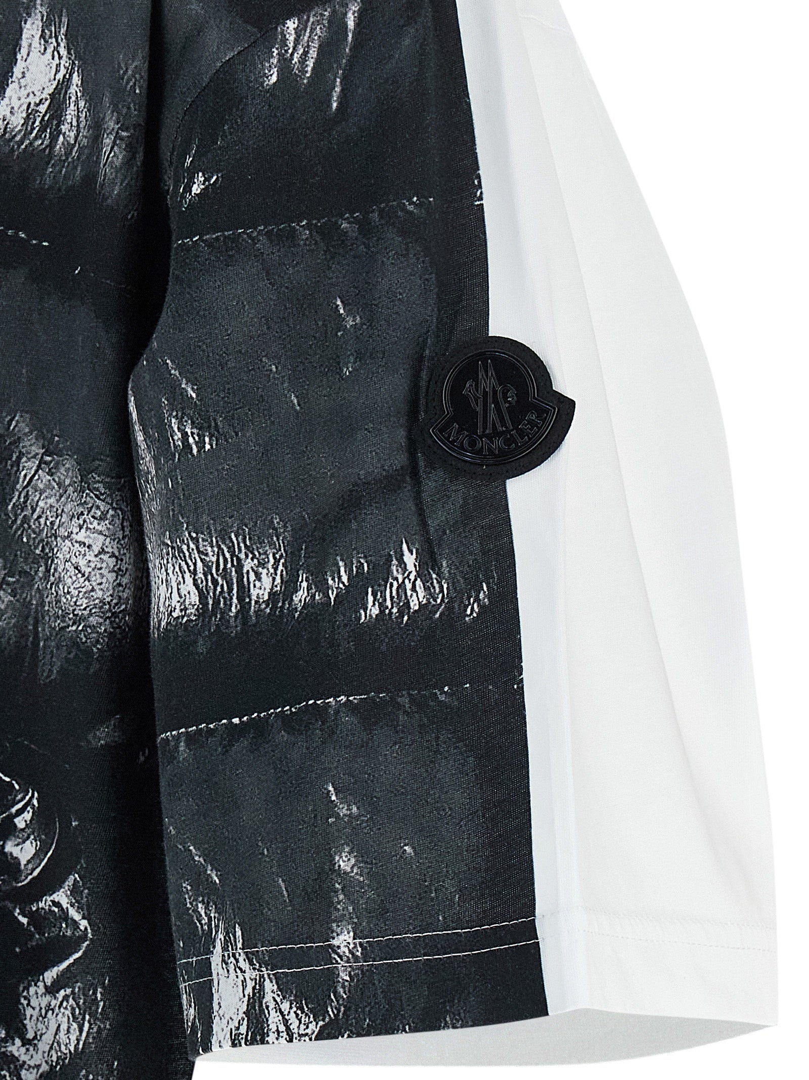 MONCLER GENIUS Schwarzes Baumwoll-T-Shirt