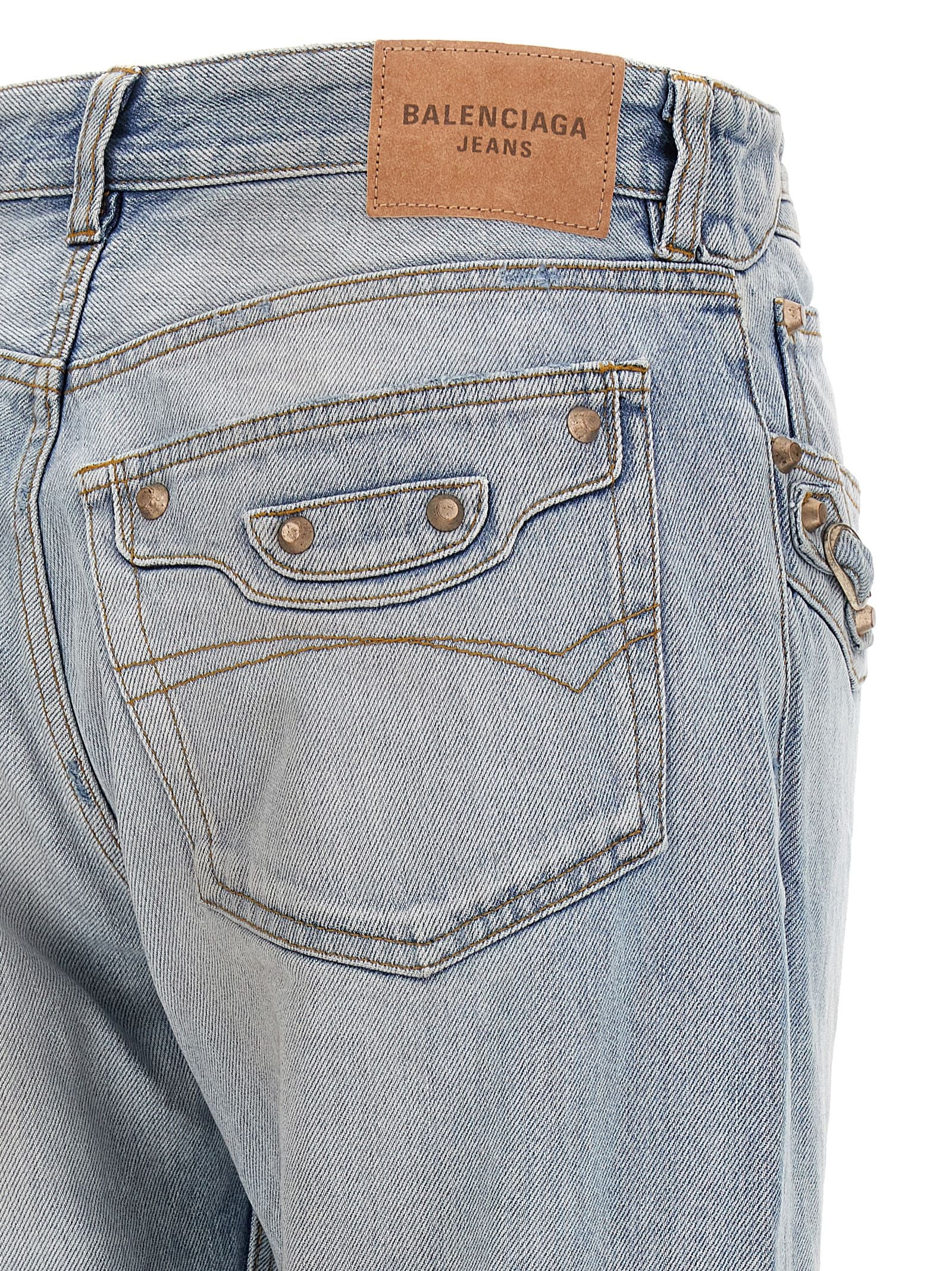 Balenciaga Blaue Jeans aus Baumwolle im geraden Schnitt