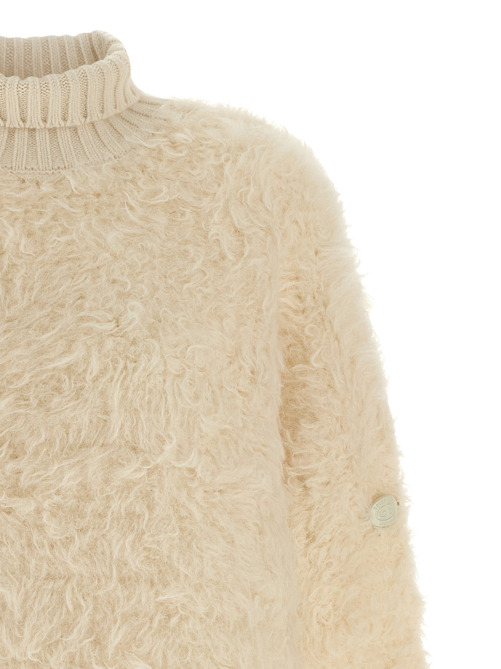 GOLDBERGH Weiße Wollstrickjacke
