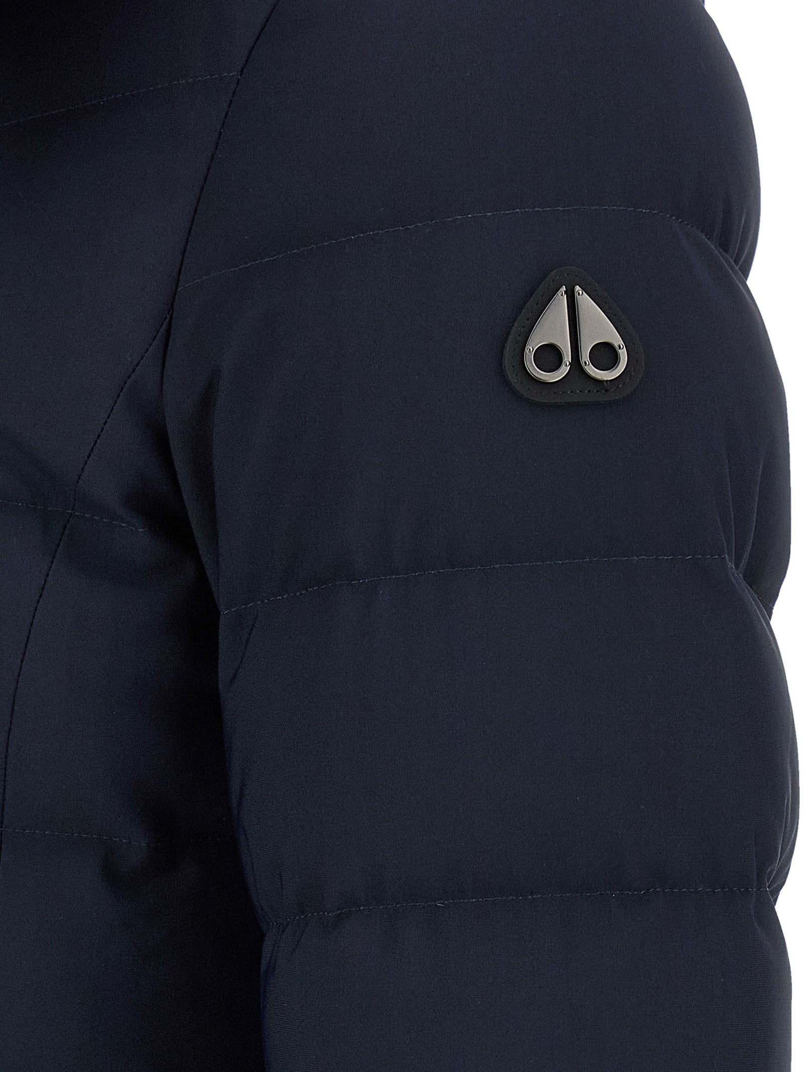 Moose Knuckles Blauer Nylon-Parka