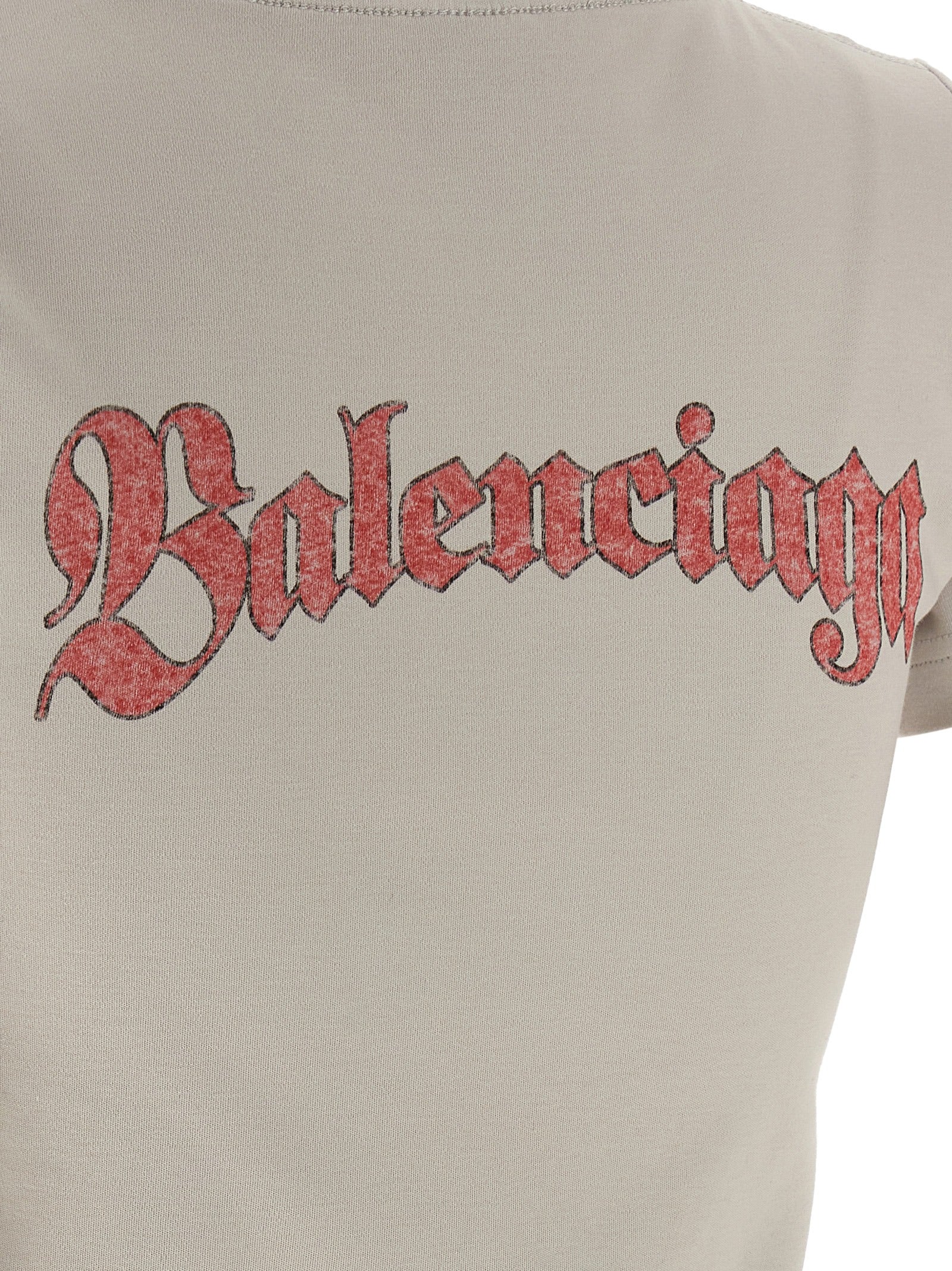 Balenciaga Graues Baumwoll-T-Shirt