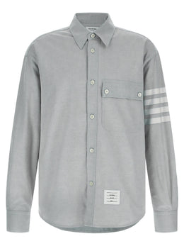 Thom Browne Graue Baumwollbluse