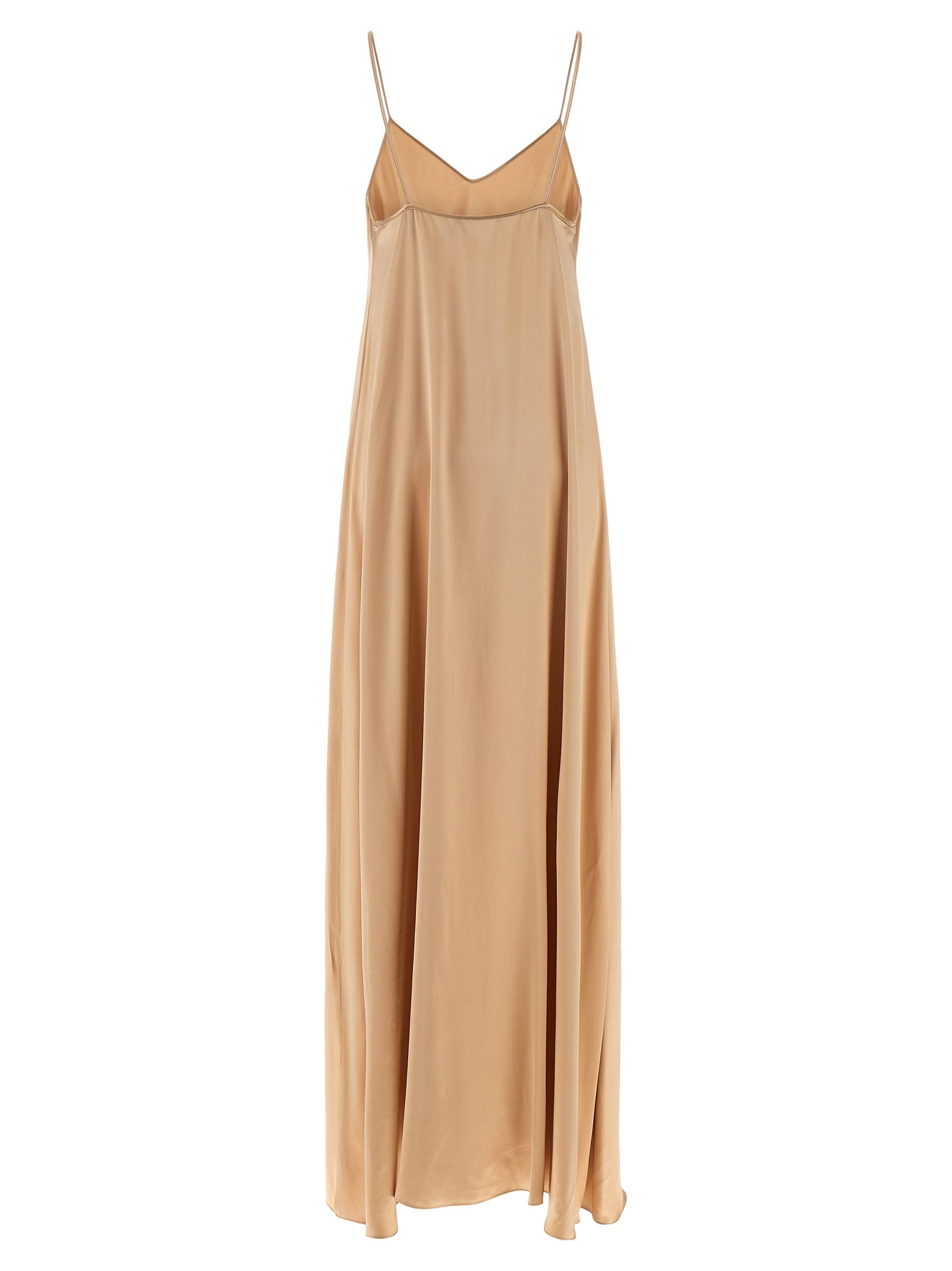 Ferragamo Beigefarbenes Viskose-Maxikleid