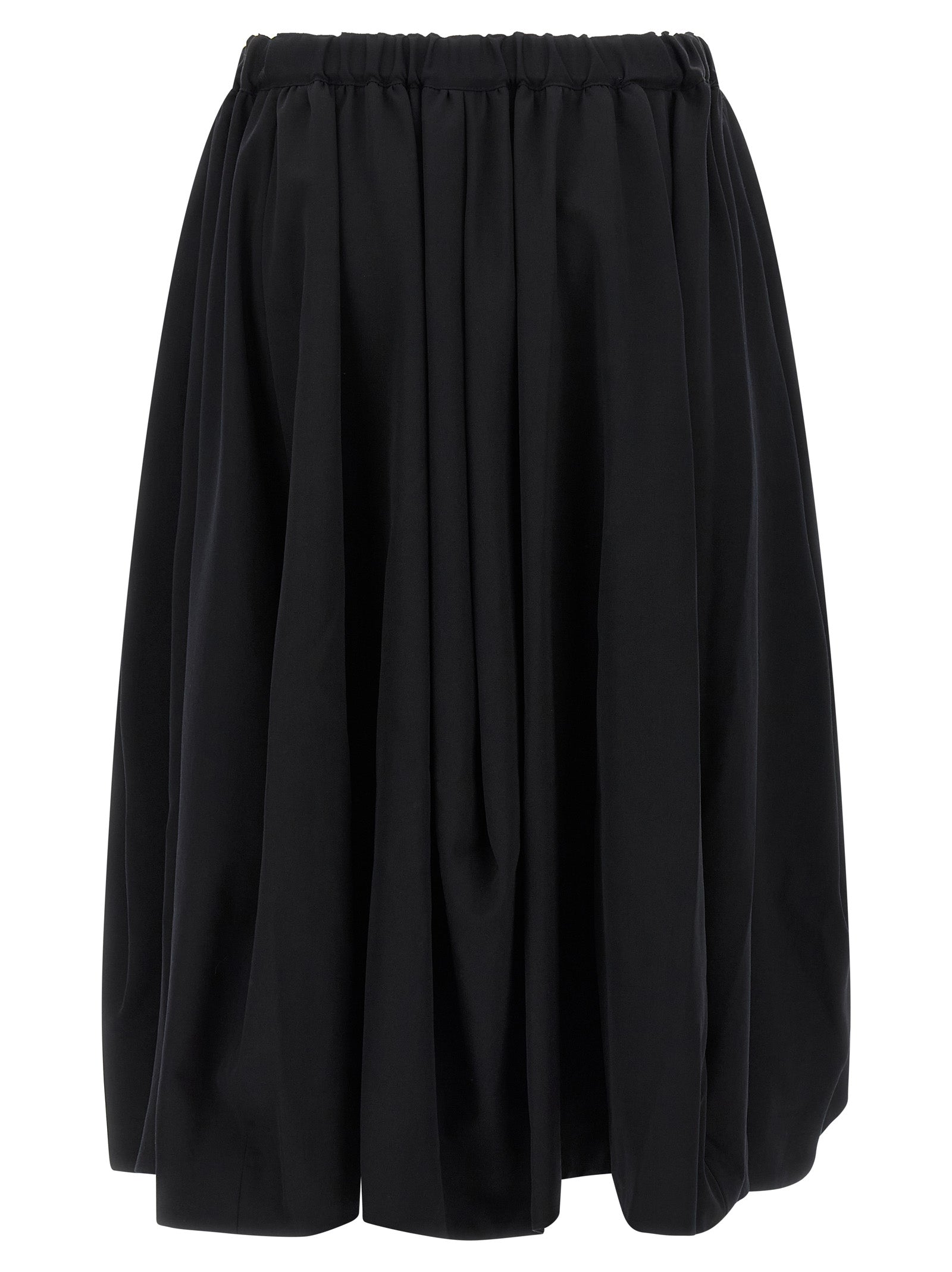 Comme Des Garçons Schwarzer Woll-Minirock