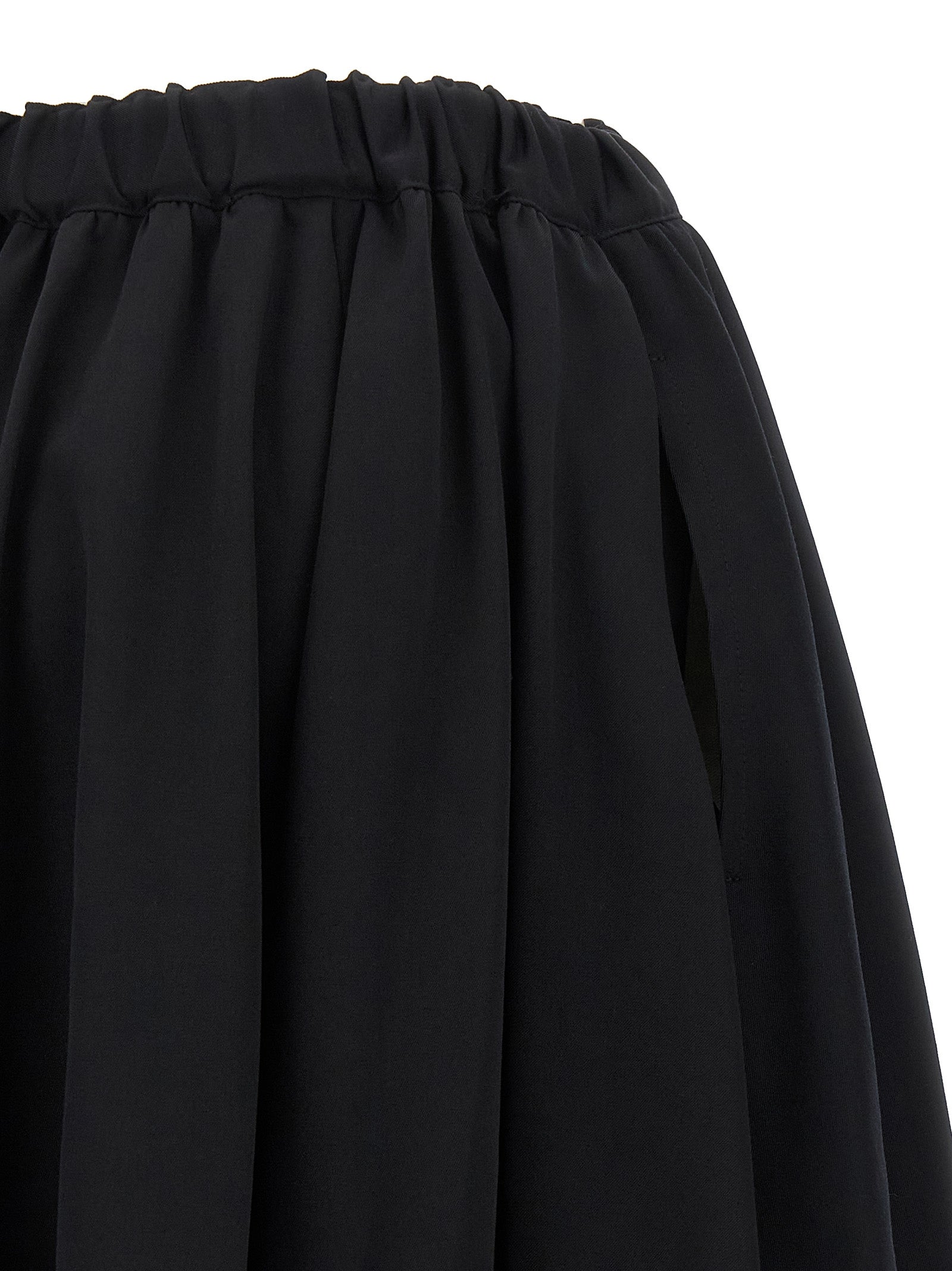 Comme Des Garçons Schwarzer Woll-Minirock