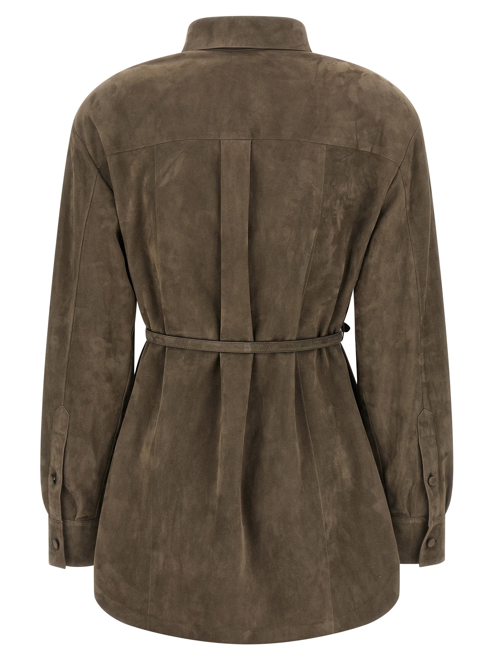 Fendi Graue Lammlederbluse
