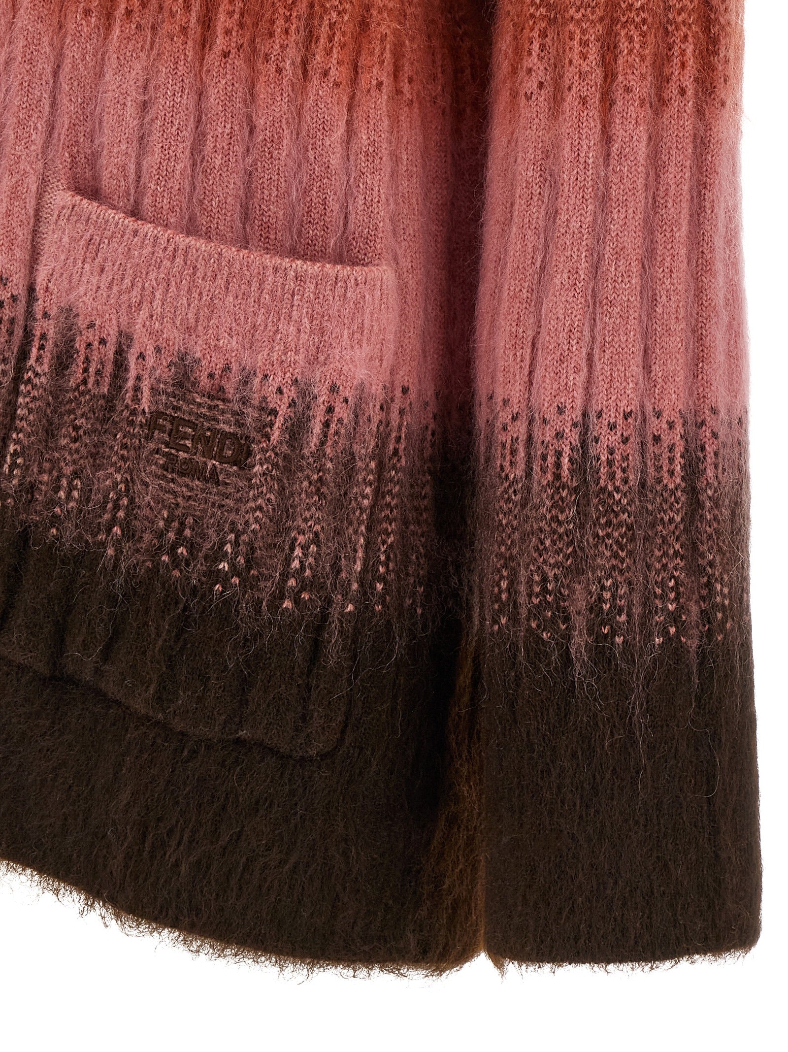 Fendi Mehrfarbige Wollstrickjacke