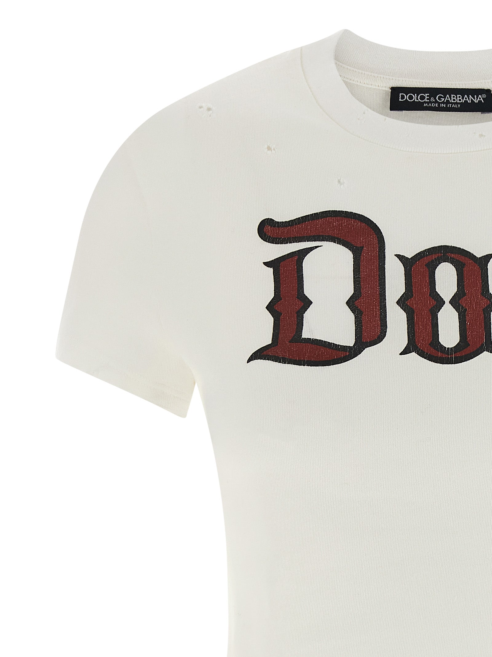Dolce & Gabbana Weißes Baumwoll-T-Shirt