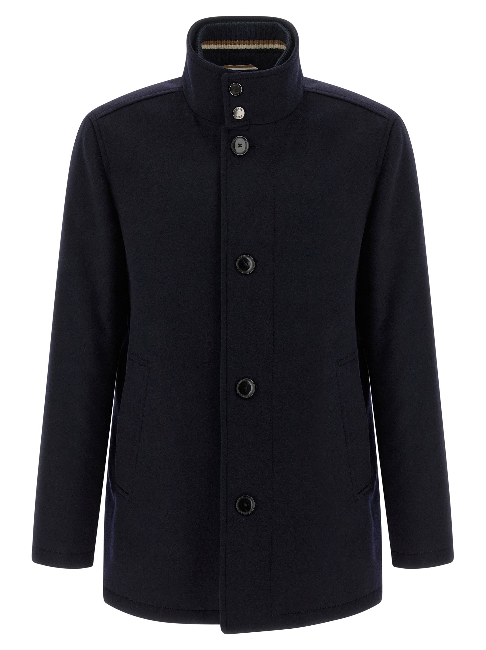Hugo Boss Blauer Wollmantel