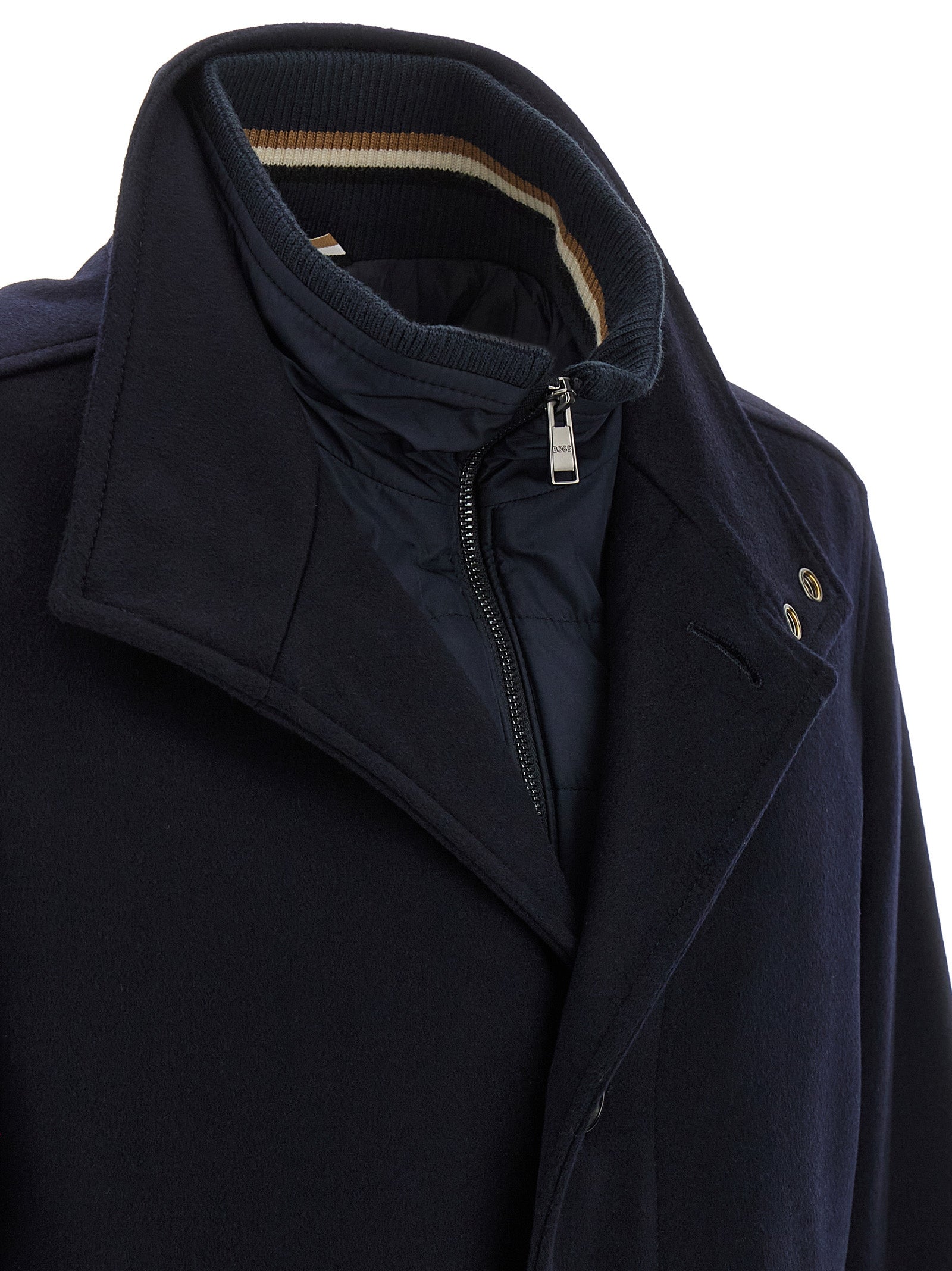 Hugo Boss Blauer Wollmantel