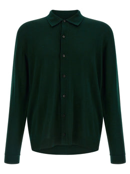 Roberto Collina Zweifarbige Merinowoll-Strickjacke